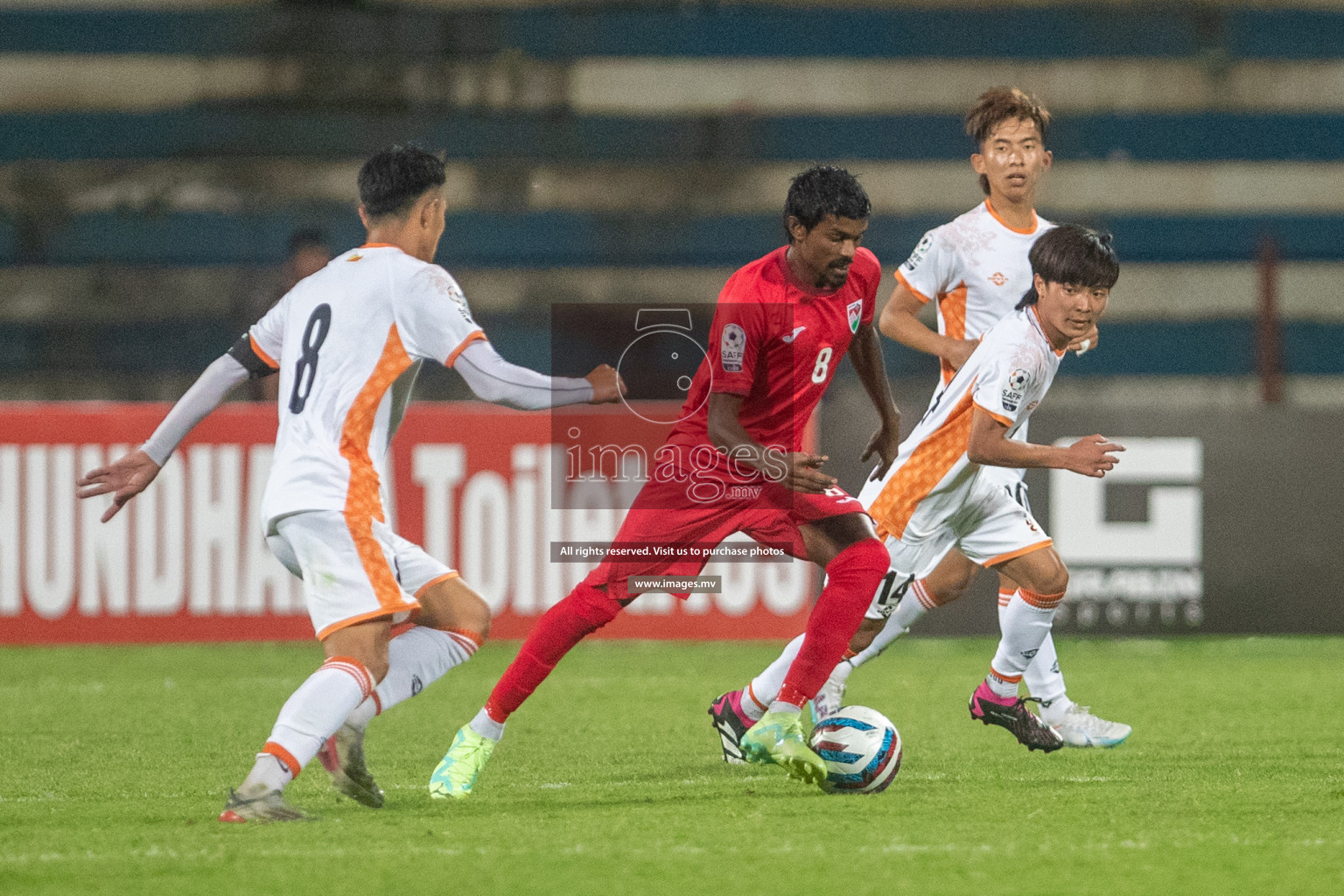 Maldives vs Bhutan in SAFF Championship 2023 held in Sree Kanteerava Stadium, Bengaluru, India, on Wednesday, 22nd June 2023. Photos: Nausham Waheed / images.mv