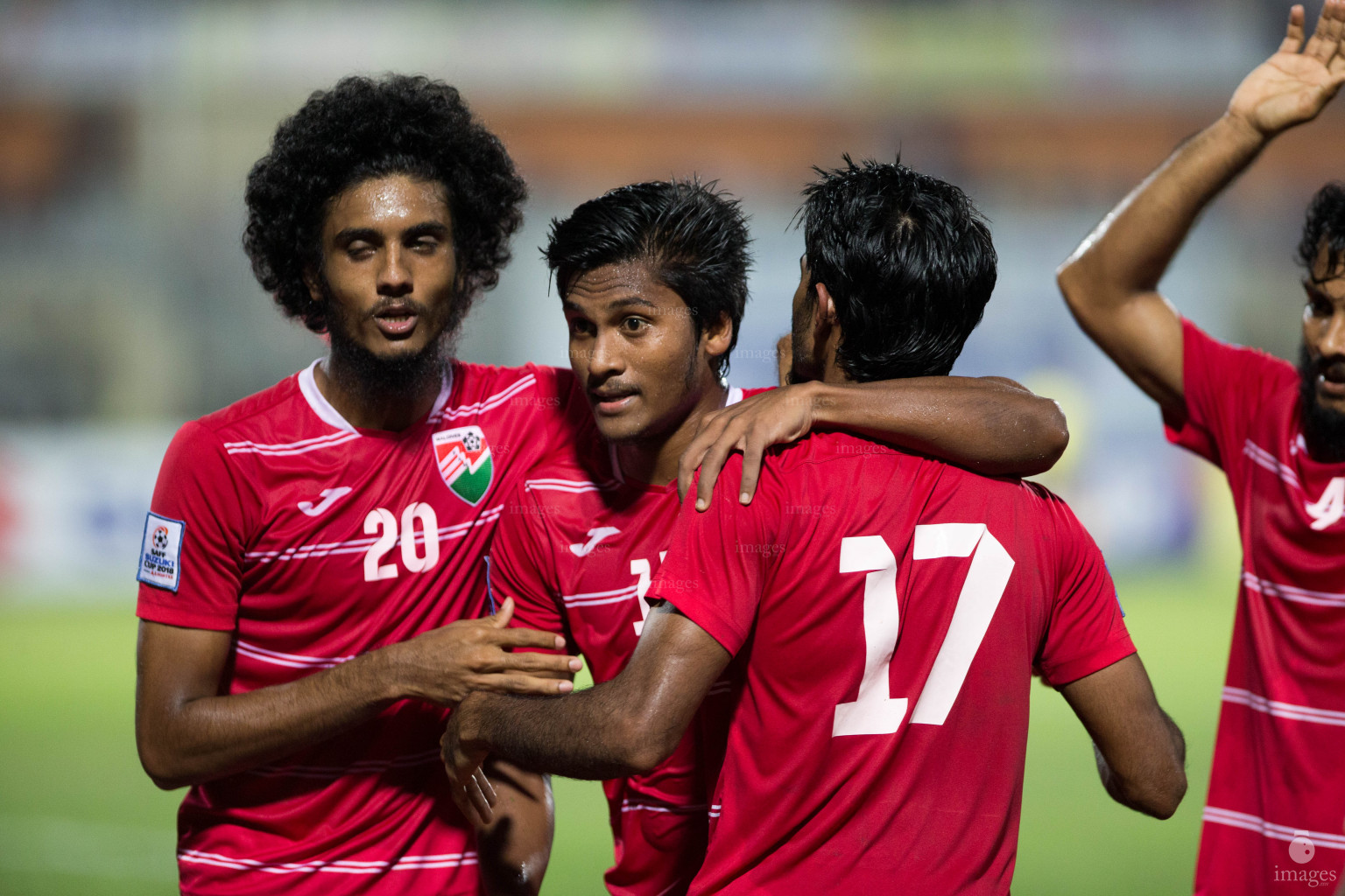 India vs Maldives in SAFF Suzuki Cup 2018 Finals in Dhaka, Bangladesh, Saturday, September 15, 2018. (Images.mv Photo/Suadhu Abdul Sattar)