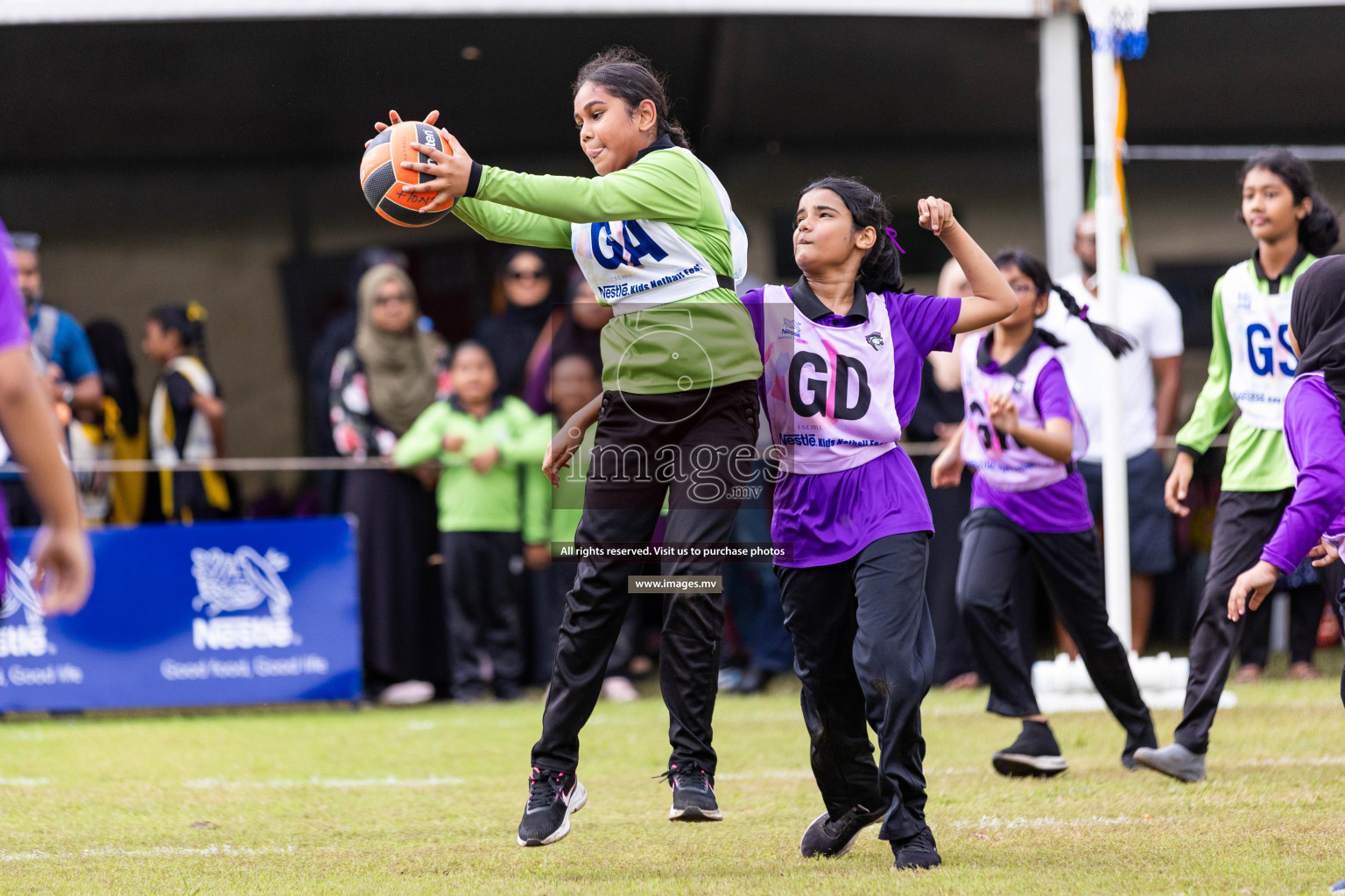 Day 2 of Nestle' Kids Netball Fiesta 2023 held in Henveyru Stadium, Male', Maldives on Thursday, 1st December 2023. Photos by Nausham Waheed / Images.mv