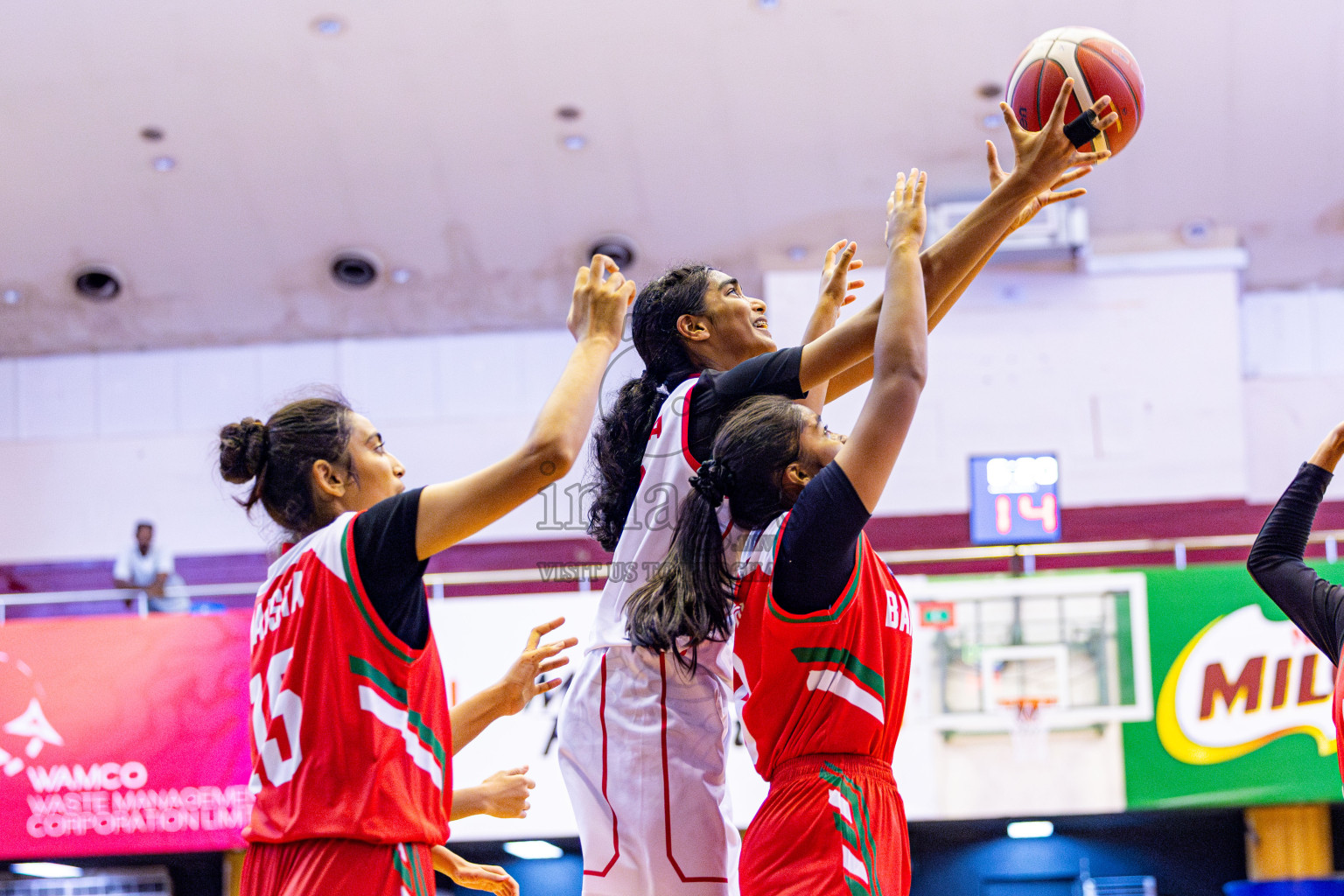 Maldives vs Bangladesh in Day 4 of Under 16 Woman's Asian Cup SABA Qualifiers 2025 was held in Social Center, Male', Maldives on Sunday, 15th June 2025. Photos: Nausham Waheed / images.mv