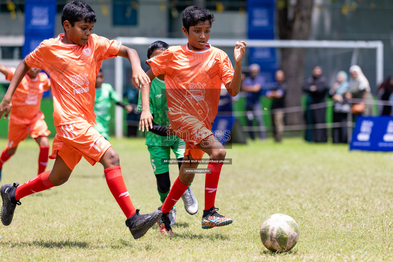 Day 1 of Milo kids football fiesta, held in Henveyru Football Stadium, Male', Maldives on Wednesday, 11th October 2023 Photos: Nausham Waheed/ Images.mv