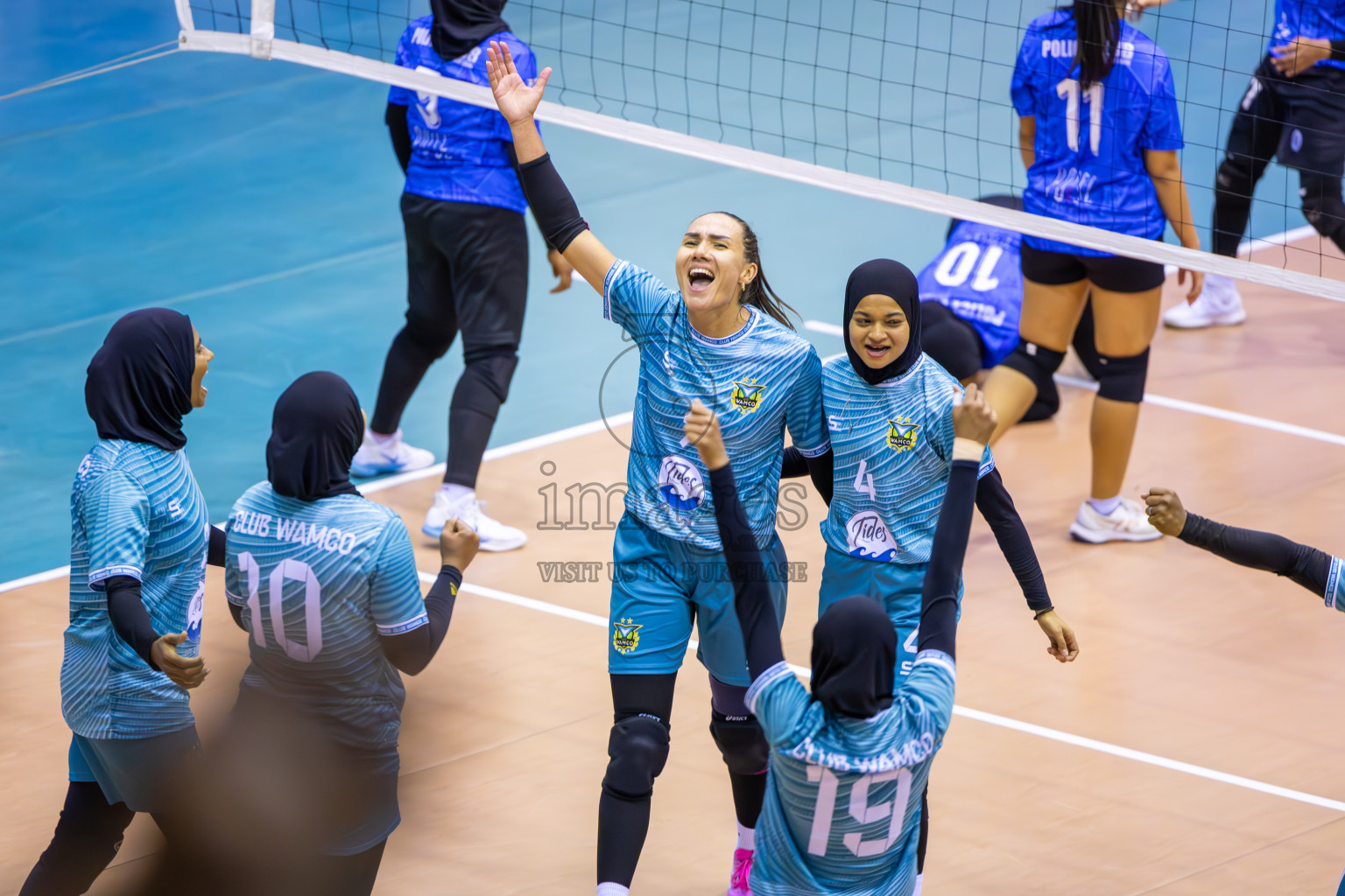 Club WAMCO vs Police Club in the final of National Volleyball Championship 2024 (women's division) was held in Social Center Indoor Hall on Thursday, 24th October 2024. 
Photos: Ismail Thoriq / images.mv