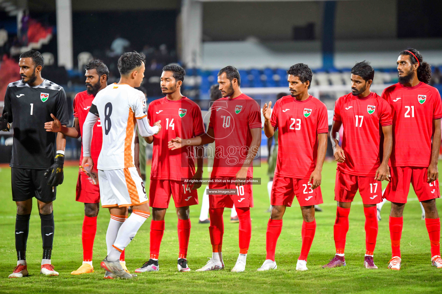 Maldives vs Bhutan in SAFF Championship 2023 held in Sree Kanteerava Stadium, Bengaluru, India, on Wednesday, 22nd June 2023. Photos: Nausham Waheed / images.mv