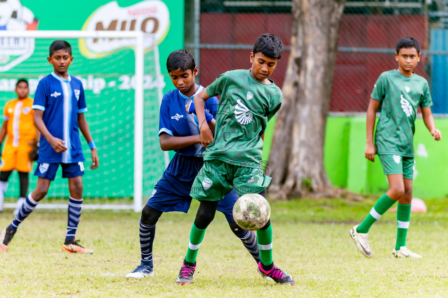 Day 1 of MILO Academy Championship 2024 - U12 was held at Henveiru Grounds in Male', Maldives on Sunday, 7th July 2024. Photos: Nausham Waheed / images.mv