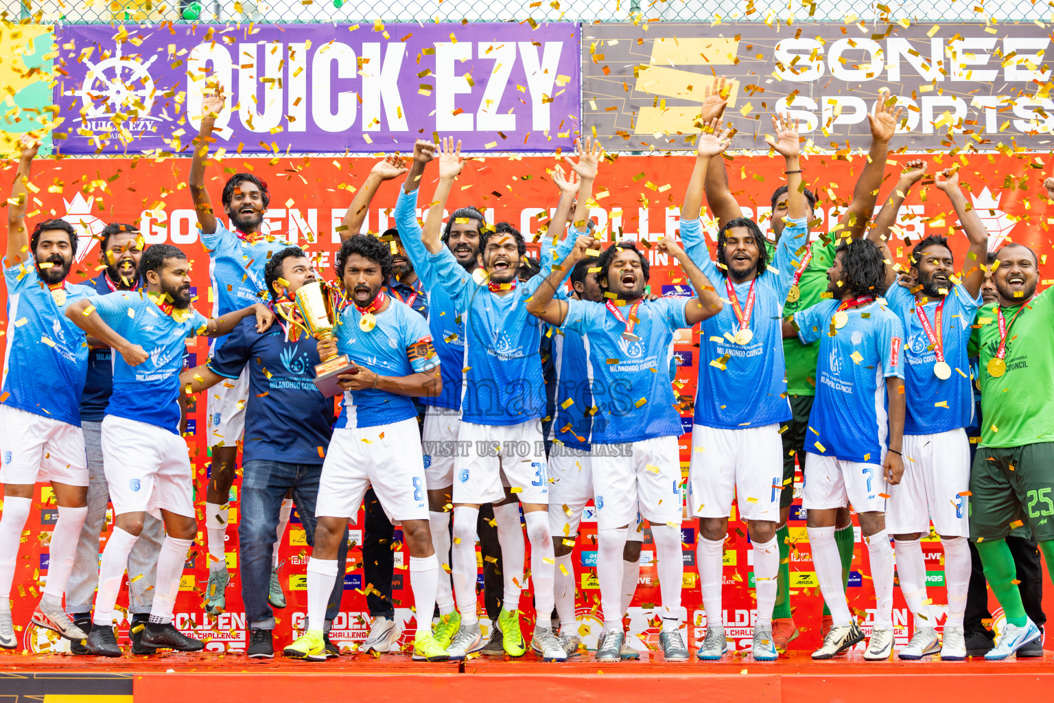 Sh Kanditheemu vs Sh Milandhoo in Day 21 of Golden Futsal Challenge 2025 was held on Saturday , 25th January 2025, in Hulhumale', Maldives.
Photos: Ismail Thoriq / images.mv