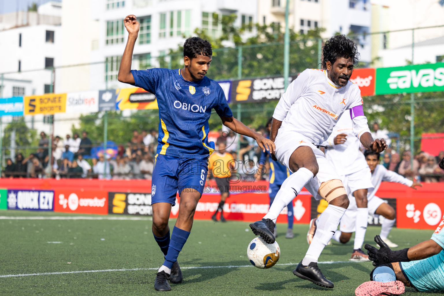 B Eydhafushi vs B Thulhaadhoo in Day 13 of Golden Futsal Challenge 2025 was held on Friday, 17th January 2025, in Hulhumale', Maldives 
Photos: Hassan Simah / images.mv