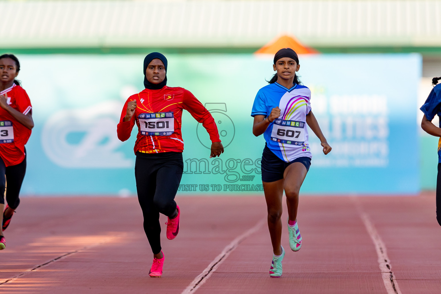 Day 4 of MWSC Interschool Athletics Championships 2024 held in Hulhumale Running Track, Hulhumale, Maldives on Tuesday, 12th November 2024. Photos by: Nausham Waheed / Images.mv