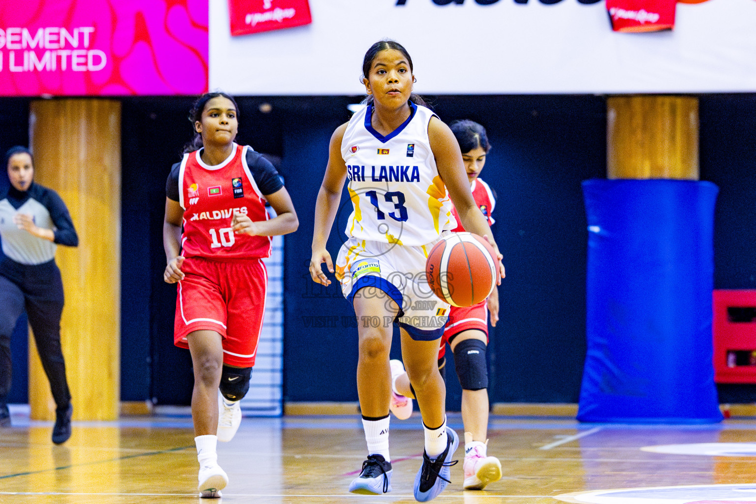 Maldives vs SriLanka in Day 2 of Under 16 Woman's Asian Cup SABA Qualifiers 2025 was held in Social Center, Male', Maldives on Friday, 13th June 2025. Photos: Nausham Waheed / images.mv
