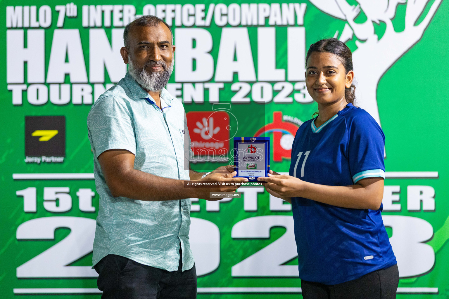 Quarter Final of 7th Inter-Office/Company Handball Tournament 2023, held in Handball ground, Male', Maldives on Friday, 20th October 2023 Photos: Nausham Waheed/ Images.mv