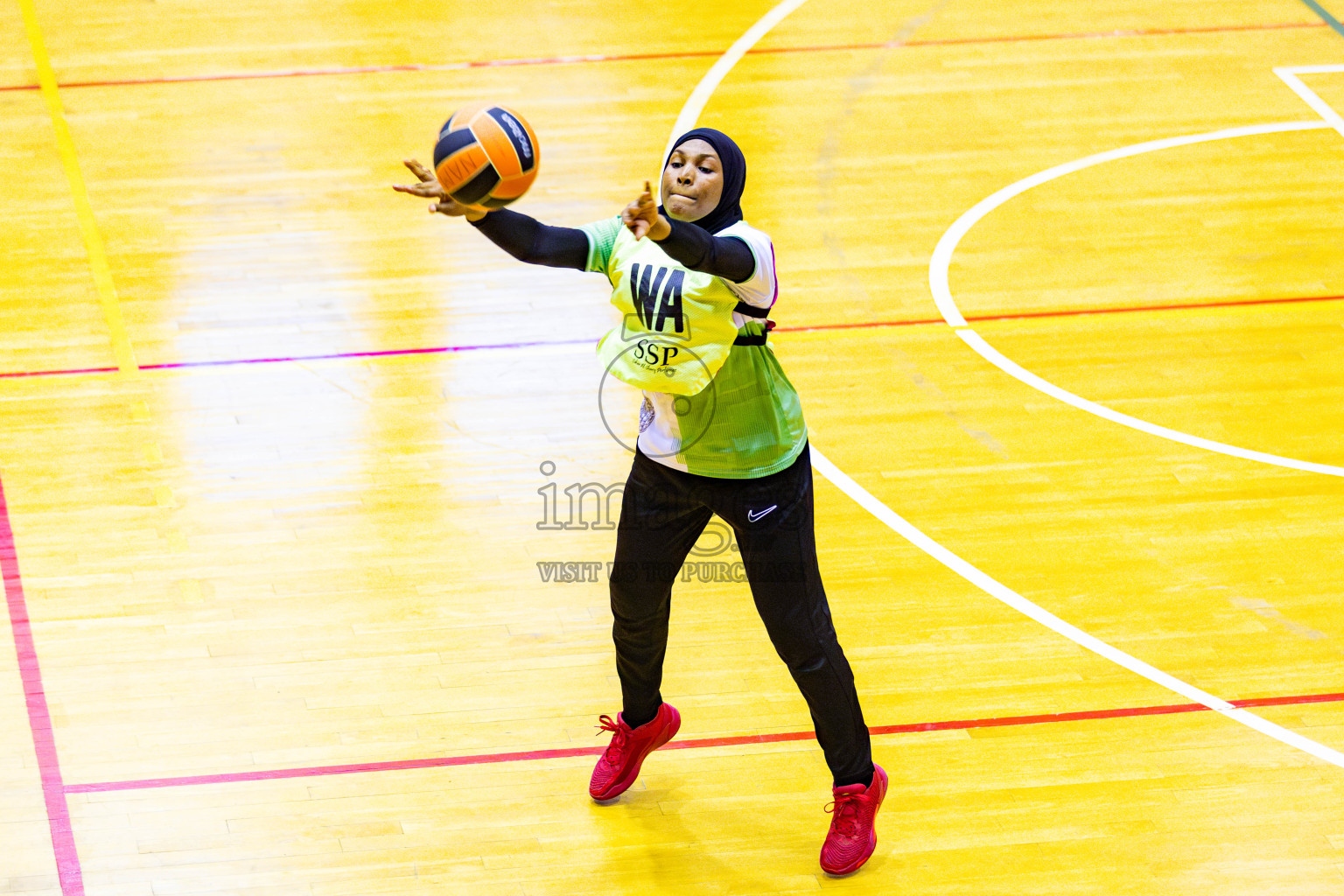 Club Matrix vs Club Green Streets in Final of 21st National Netball Tournament was held in Social Canter at Male', Maldives on Wednesday, 22nd May 2024. Photos: Nausham Waheed / images.mv