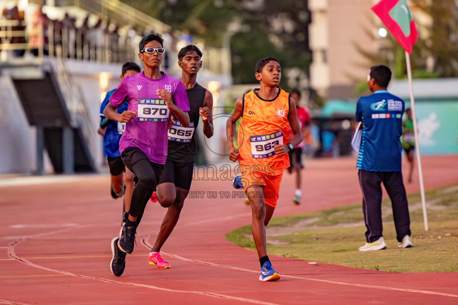 Day 1 of MWSC Interschool Athletics Championships 2024 held in Hulhumale Running Track, Hulhumale, Maldives on Saturday, 9th November 2024. 
Photos by: Hassan Simah / Images.mv