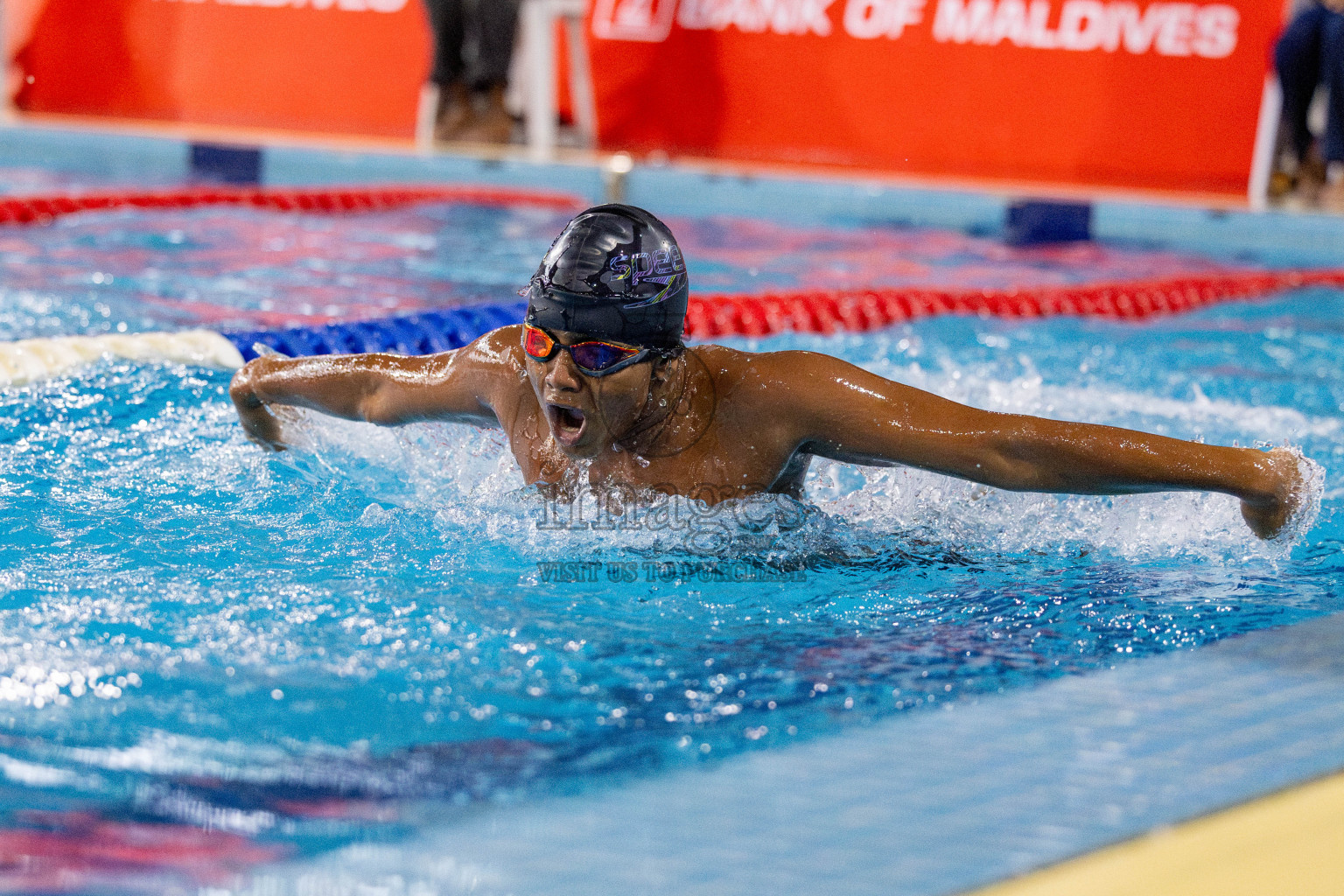 Day 4 of National Swimming Competition 2024 held in Hulhumale', Maldives on Monday, 16th December 2024. 
Photos: Hassan Simah / images.mv