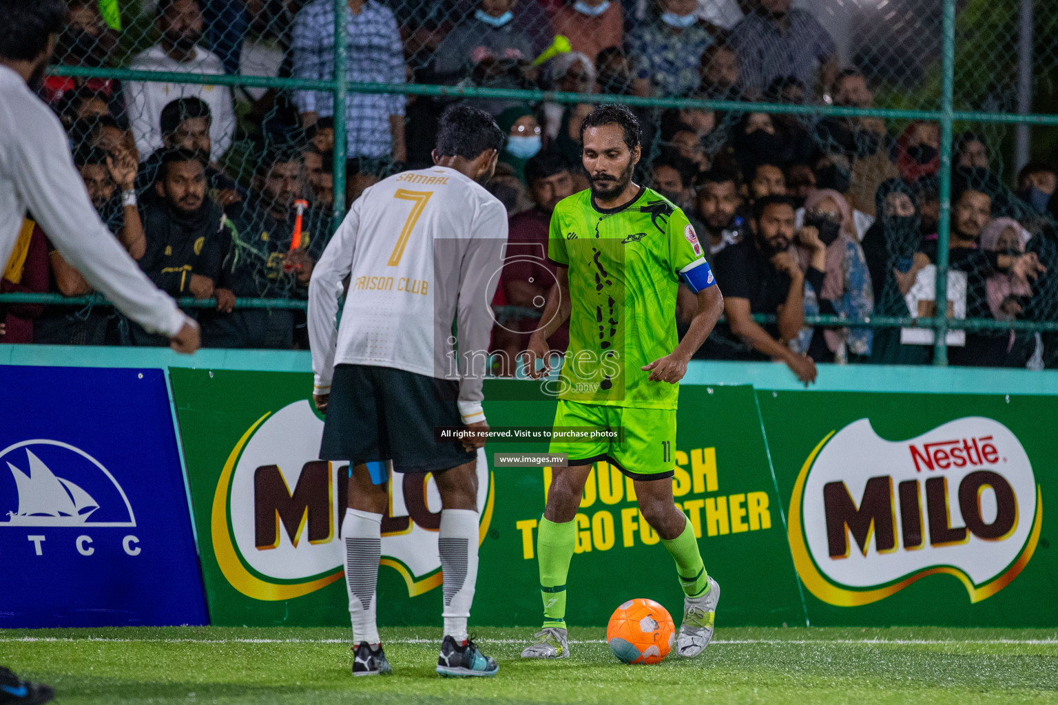 Team FSM Vs Prisons Club in the Semi Finals of Club Maldives 2021 held in Hulhumale, Maldives on 15 December 2021. Photos: Ismail Thoriq / images.mv