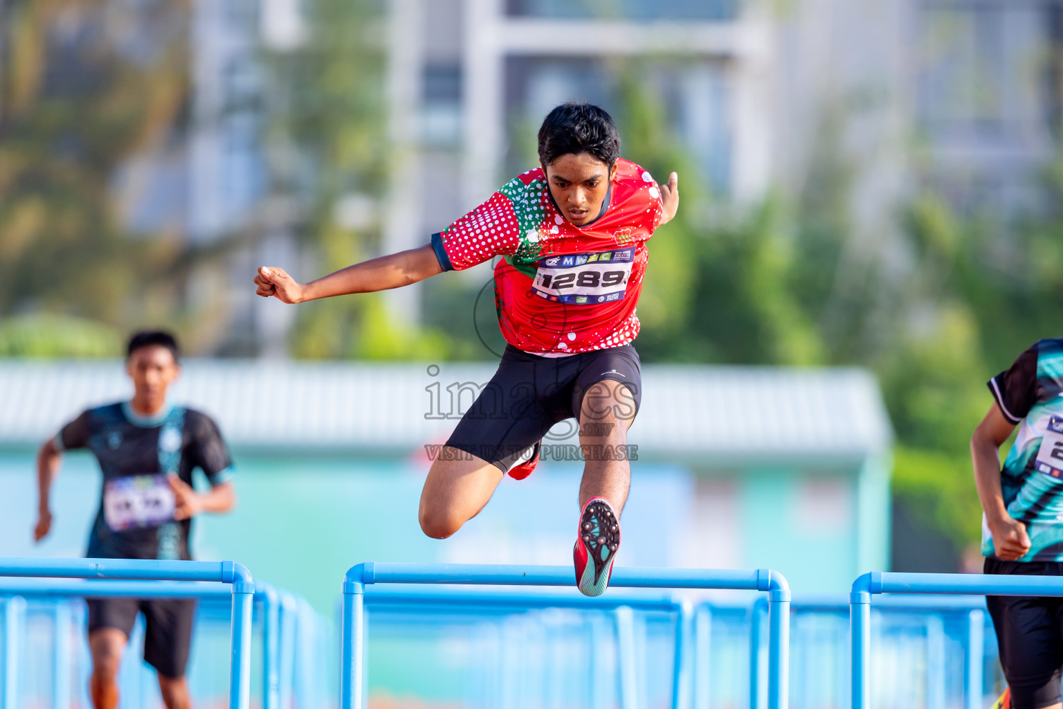 Day 6 of MWSC Interschool Athletics Championships 2024 held in Hulhumale Running Track, Hulhumale, Maldives on Thursday, 14th November 2024. Photos by: Nausham Waheed / Images.mv