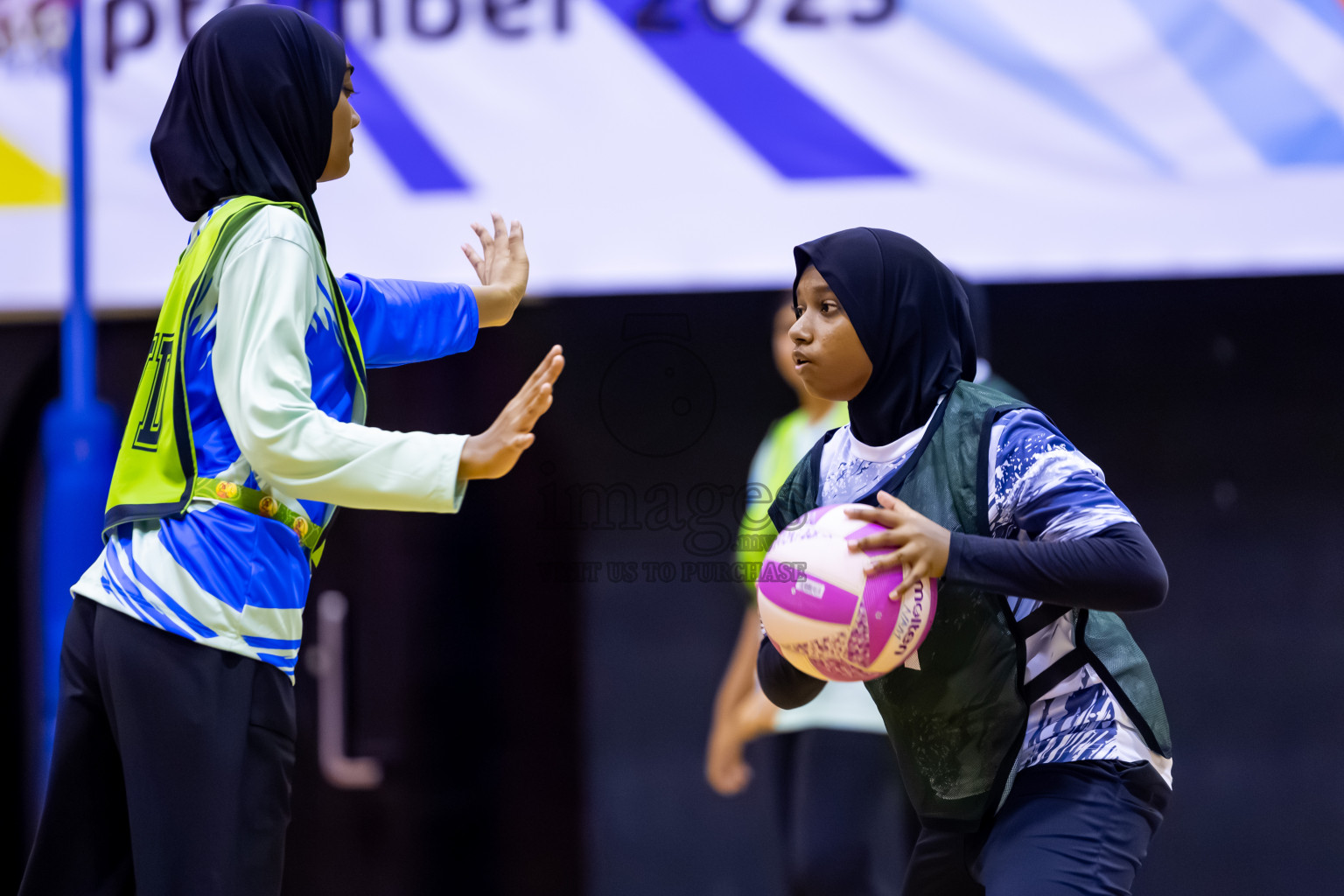SC Skylark vs United Unity SC in Day 4 of 24th Milo Netball Association Championship held in Social Center at Male', Maldives on Thursday, 4th September 2025. Photos: Nausham Waheed / images.mv