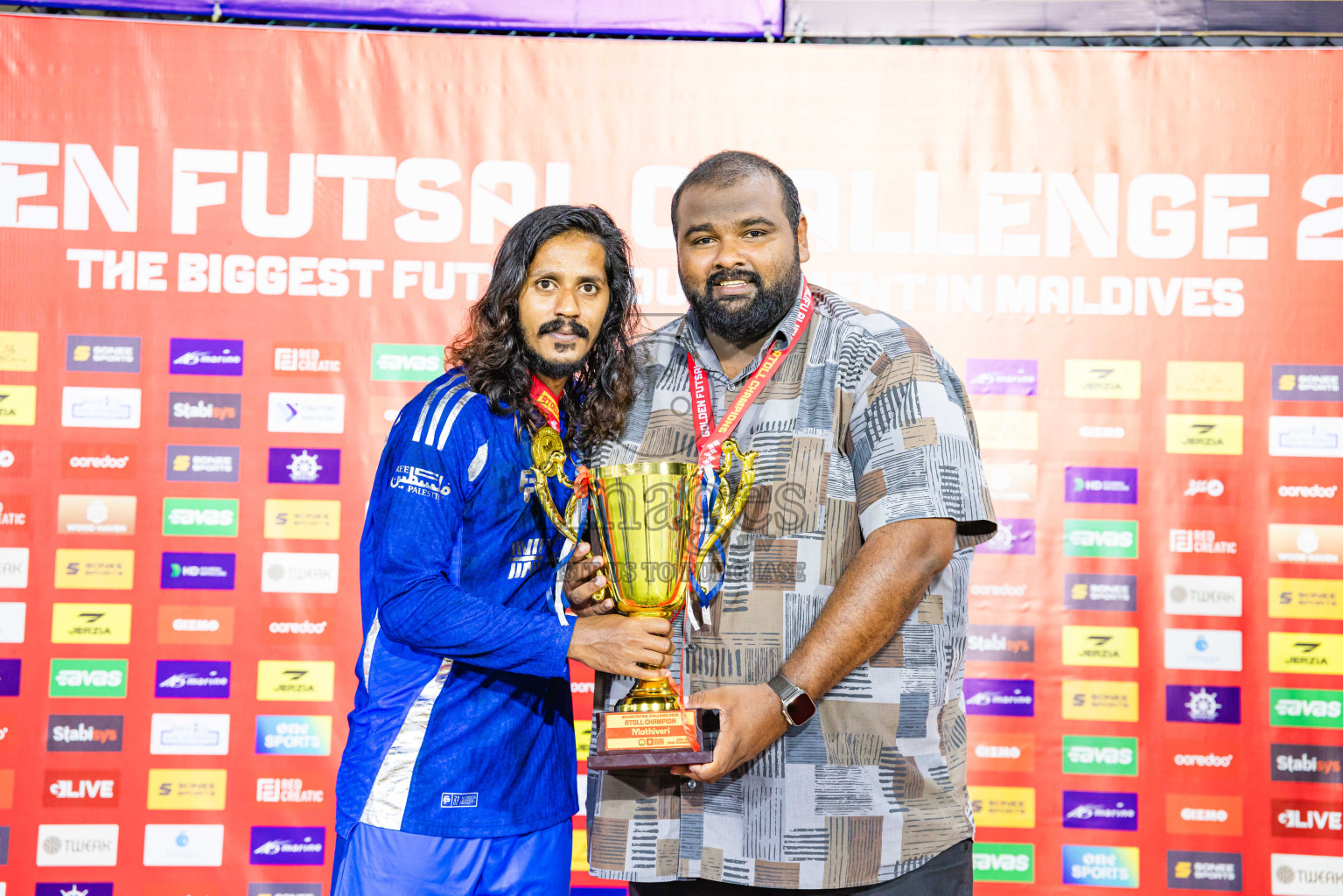AA. Mathiveri VS AA. Thoddoo in Atoll Round Final on Day 20 of Golden Futsal Challenge 2025 was held on Thursday, 23rd January 2025, in Hulhumale', Maldives. Photos: Abdulla Abeed / images.mv