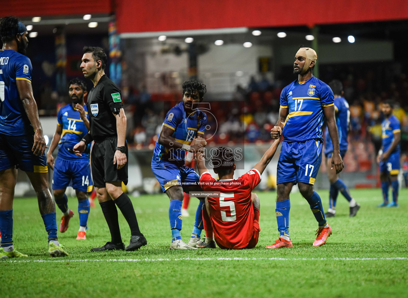 Nepal vs Sri Lanka in SAFF Championship 2021 held on 4th October 2021 in Galolhu National Stadium, Male', Maldives