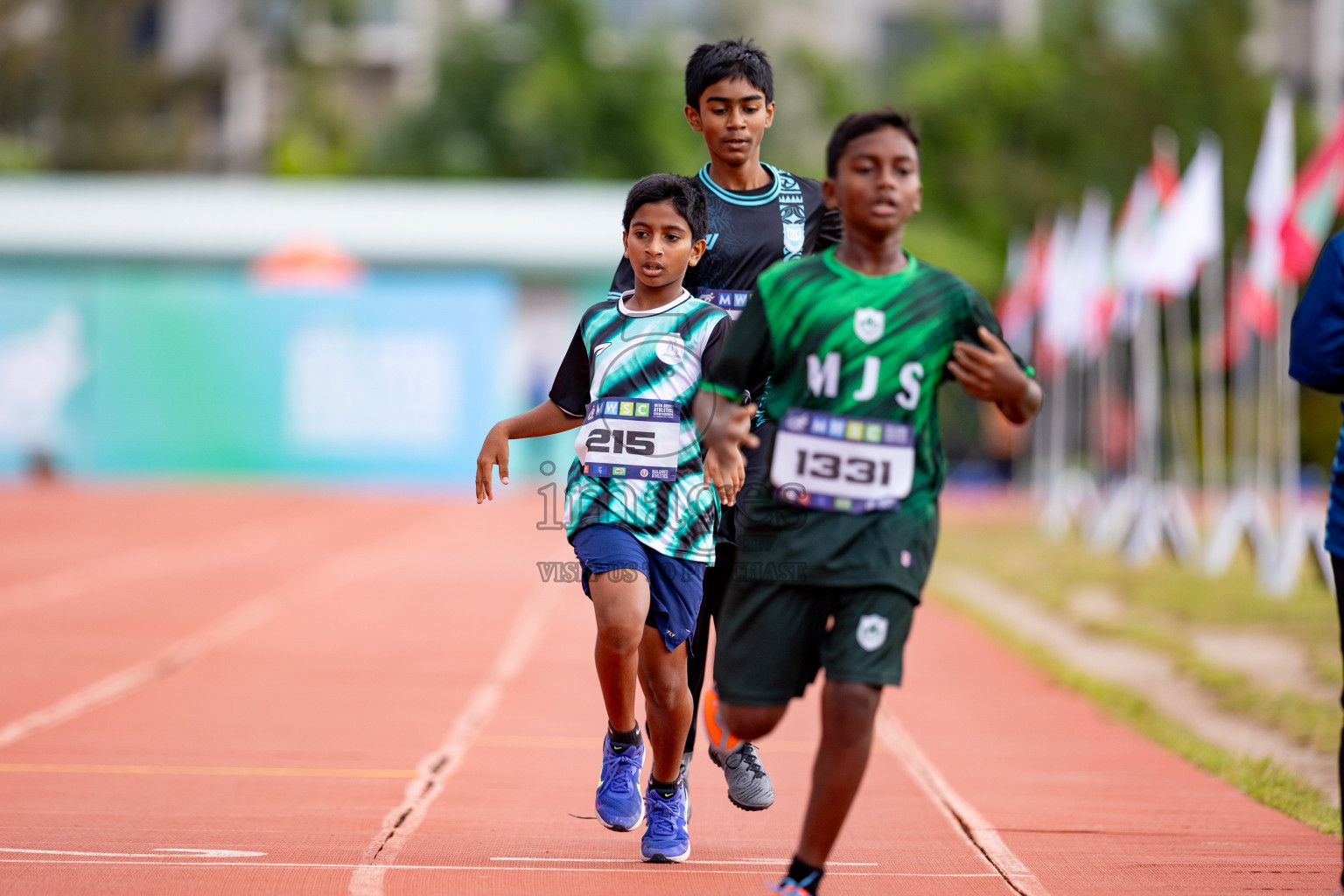 Day 3 of MWSC Interschool Athletics Championships 2024 held in Hulhumale Running Track, Hulhumale, Maldives on Monday, 11th November 2024. 
Photos by: Hassan Simah / Images.mv