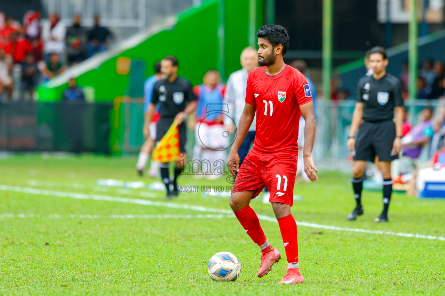 Maldives vs Tajikistan in the AFC Asian Cup Saudi Arabia 2027 Qualifier was played in Male' Maldives on Tuesday, 14th October 2025. 
Photos: Raaif Yoosuf / images.mv