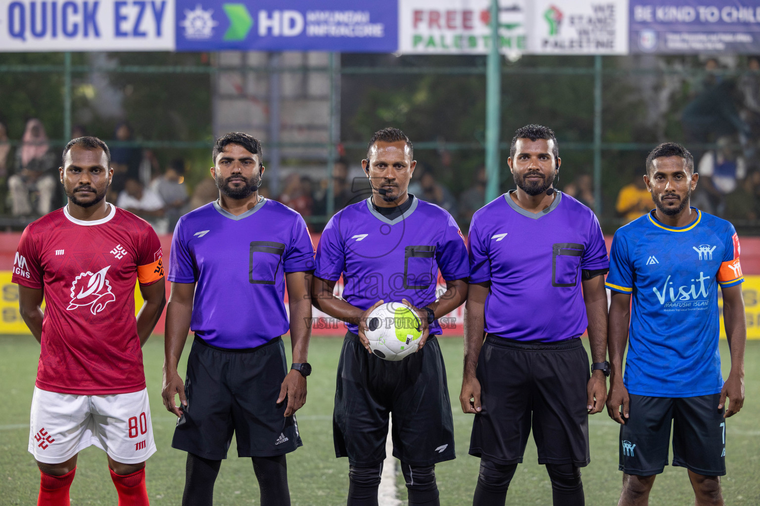 K. Maafushi vs K. Kaashidhoo in Day 28 of Golden Futsal Challenge 2024 was held on Sunday , 11th February 2024 in Hulhumale', Maldives Photos: Mohamed Mahfooz Moosa / images.mv