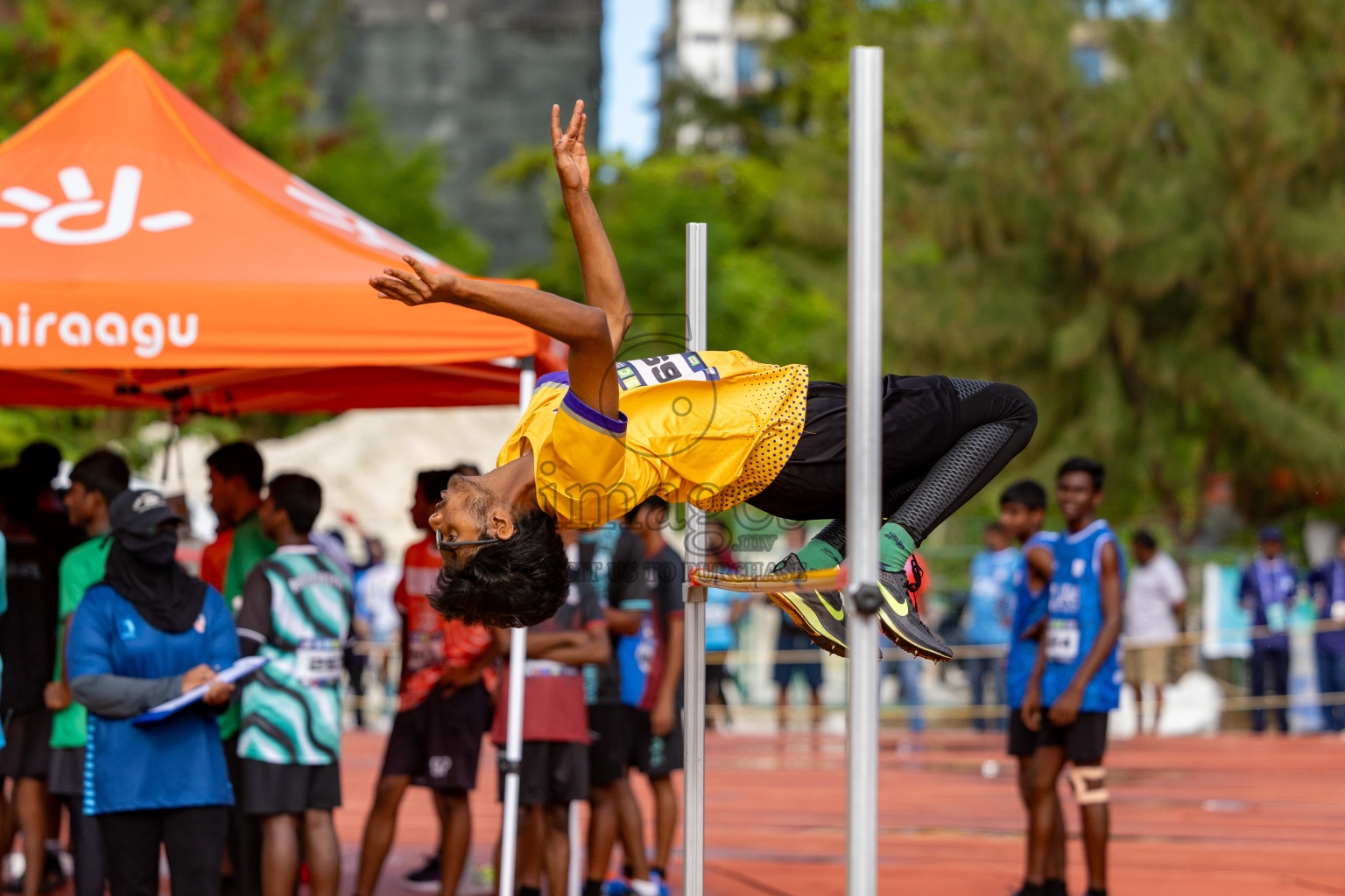 Day 2 of MWSC Interschool Athletics Championships 2024 held in Hulhumale Running Track, Hulhumale, Maldives on Sunday, 10th November 2024. 
Photos by:  Hassan Simah / Images.mv