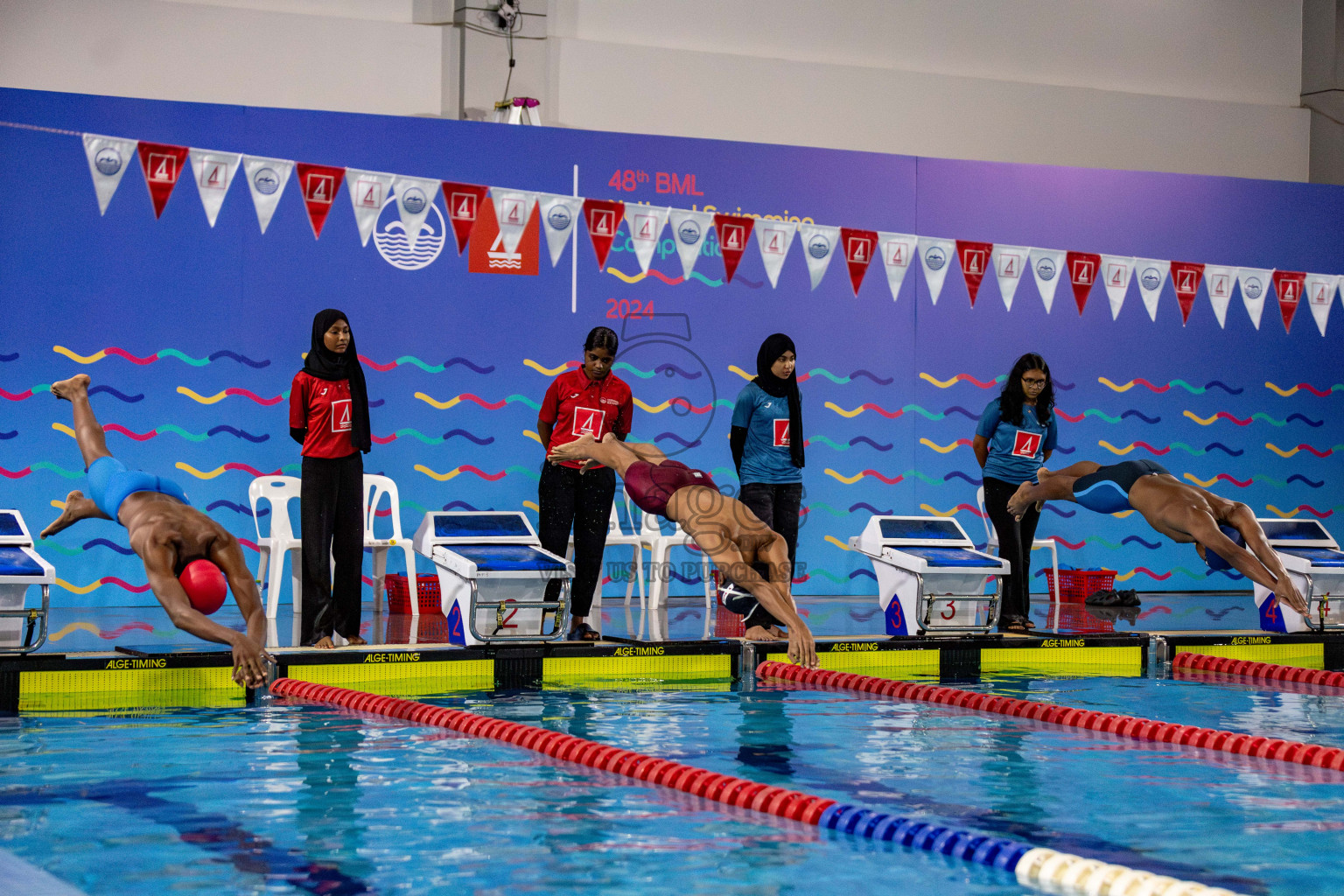 Day 2 of National Swimming Competition 2024 held in Hulhumale', Maldives on Saturday, 14th December 2024. Photos: Hassan Simah / images.mv