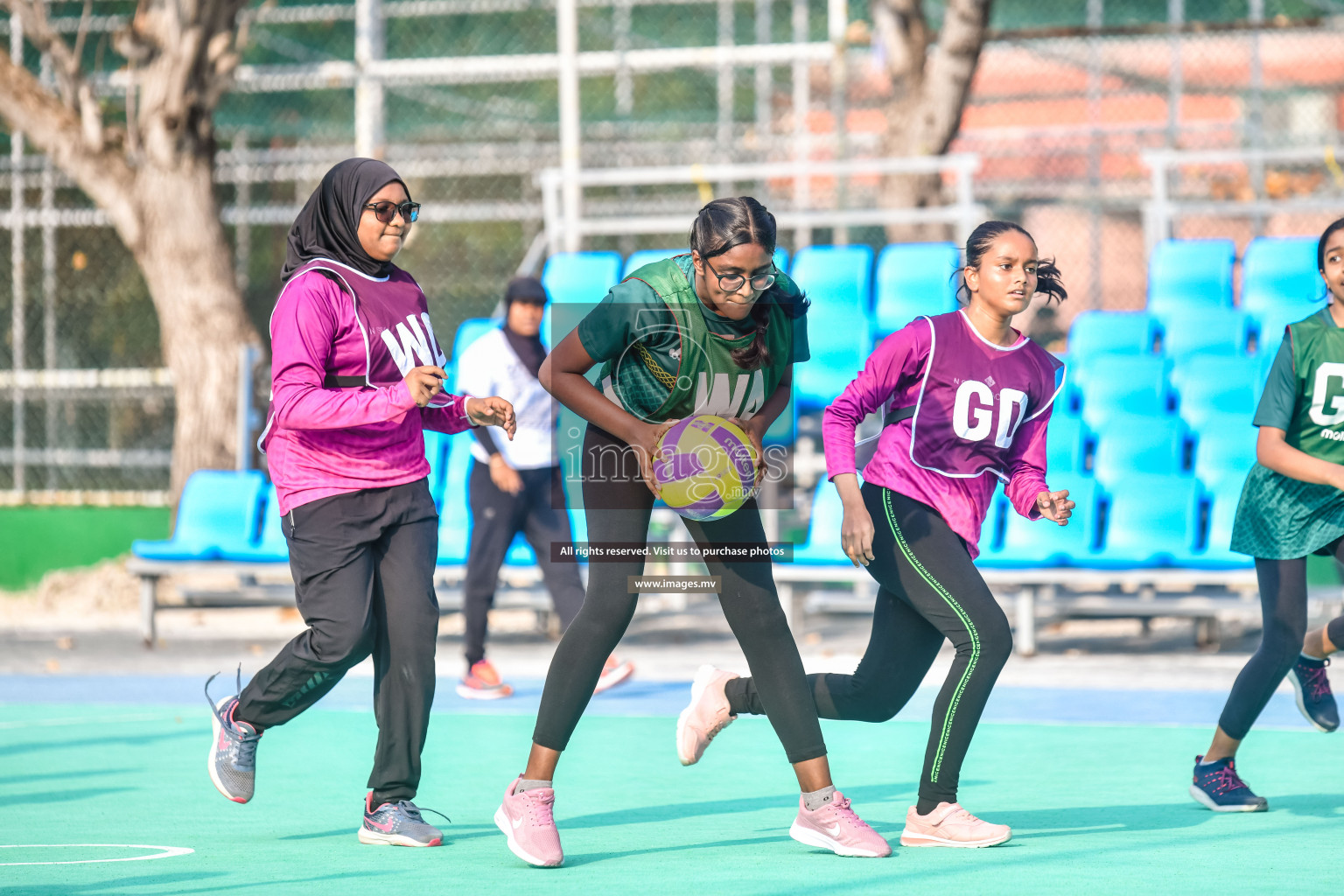 Day 9 of Junior Netball Championship 2022 held in Male', Maldives. Photos by Nausham Waheed