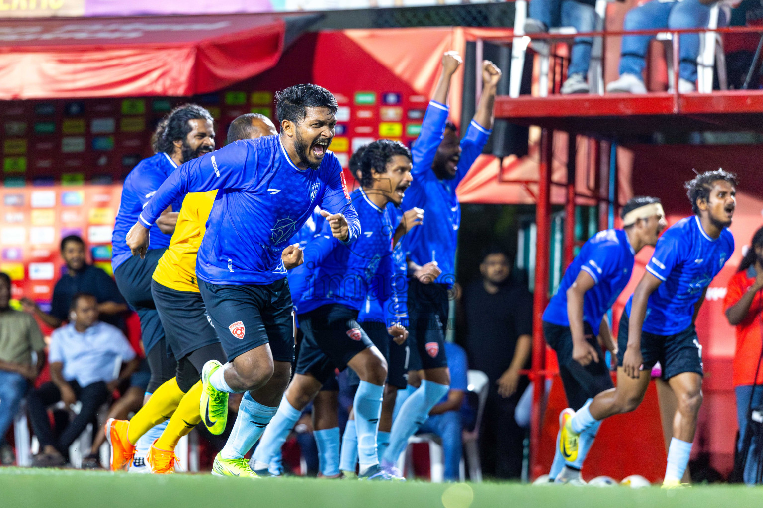 AA Mathiveri vs ADh Mahibadhoo in Zone 4 Final on Day 38 of Golden Futsal Challenge 2025 was held on Wednesday, 12th February 2025 in Hulhumale', Maldives. Photos: Abdulla Abeed / images.mv