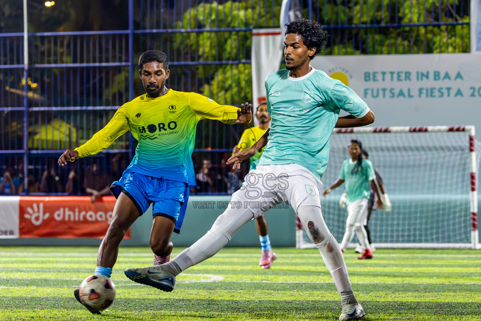 Dhonfan vs Kihaadhoo in Day 6 of Better in Baa Futsal Fiesta 2025 Men's division held in B. Eydhafushi, Maldives on Monday, 10th November 2025. Photos: Nausham Waheed / images.mv
