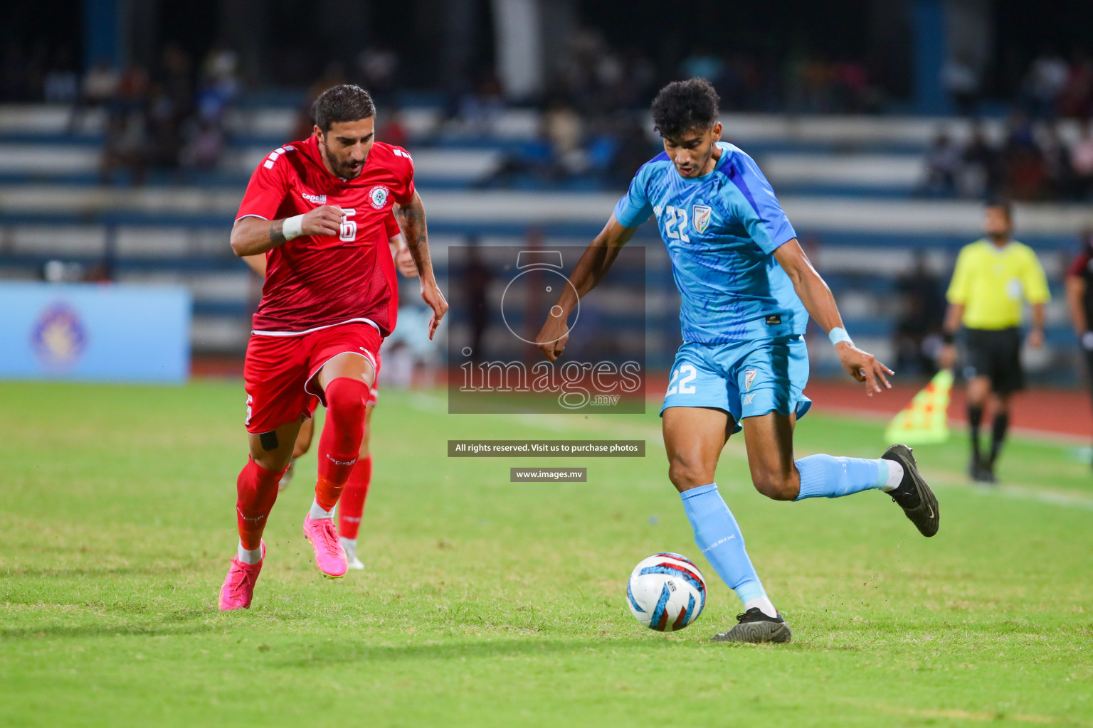 Lebanon vs India in the Semi-final of SAFF Championship 2023 held in Sree Kanteerava Stadium, Bengaluru, India, on Saturday, 1st July 2023. Photos: Nausham Waheed, Hassan Simah / images.mv