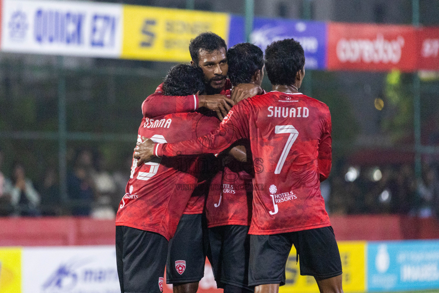 ADh Mahibadhoo vs ADh Dhangethi in Day 16 of Golden Futsal Challenge 2024 was held on Tuesday, 30th January 2024, in Hulhumale', Maldives Photos: Nausham Waheed / images.mv