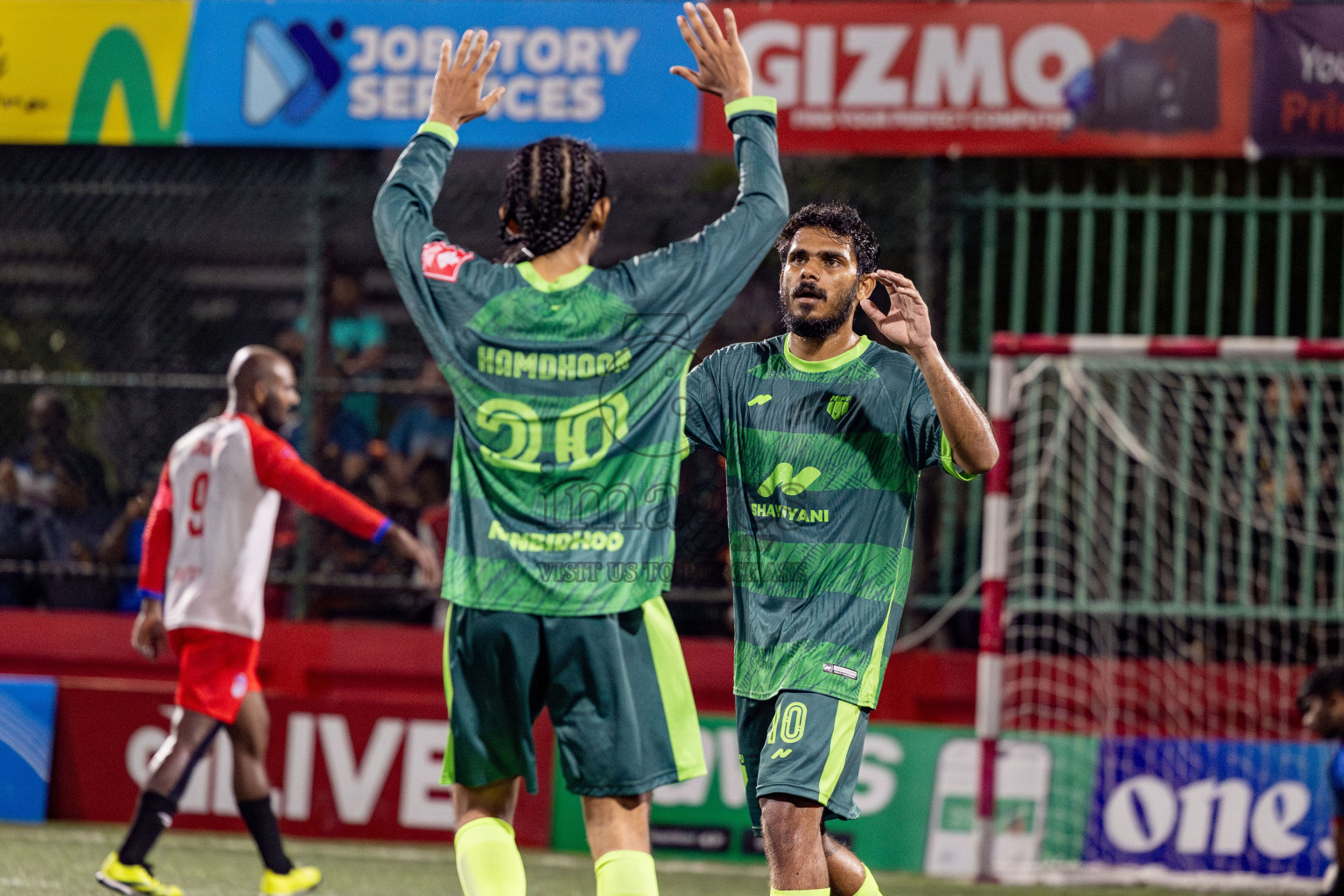 Th. Kinbidhoo VS Th. Dhiyamigili in Day 18 of Golden Futsal Challenge 2025 was held on Wednesday, 22nd January 2025, in Hulhumale', Maldives. Photos: Nausham Waheed / images.mv