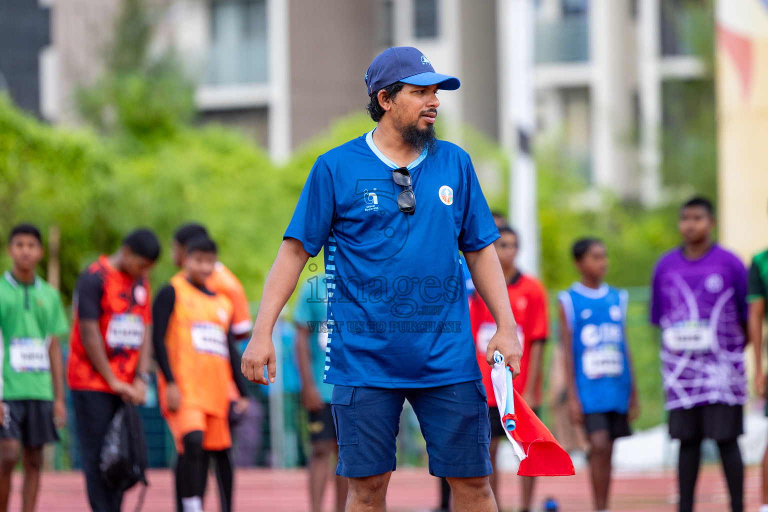 Day 1 of MWSC Interschool Athletics Championships 2024 held in Hulhumale Running Track, Hulhumale, Maldives on Saturday, 9th November 2024. 
Photos by: Ismail Thoriq, Hassan Simah / Images.mv