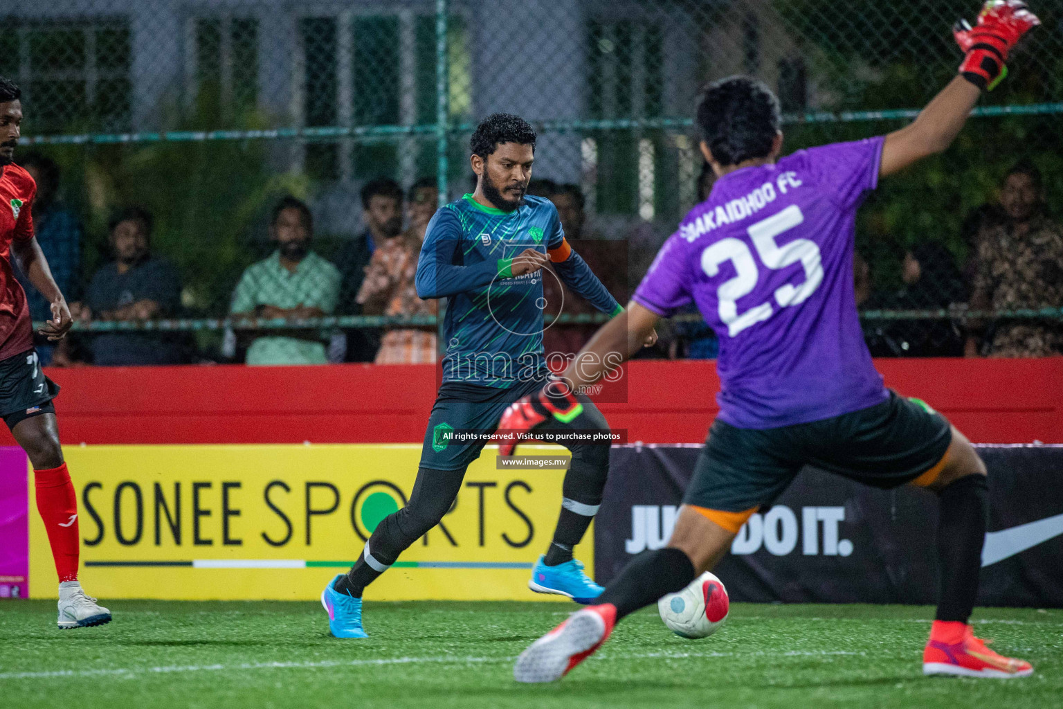 Sh. Foakaidhoo vs Sh. Feevah in Day 2 of Golden Futsal Challenge 2023 on 06 February 2023 in Hulhumale, Male, Maldives