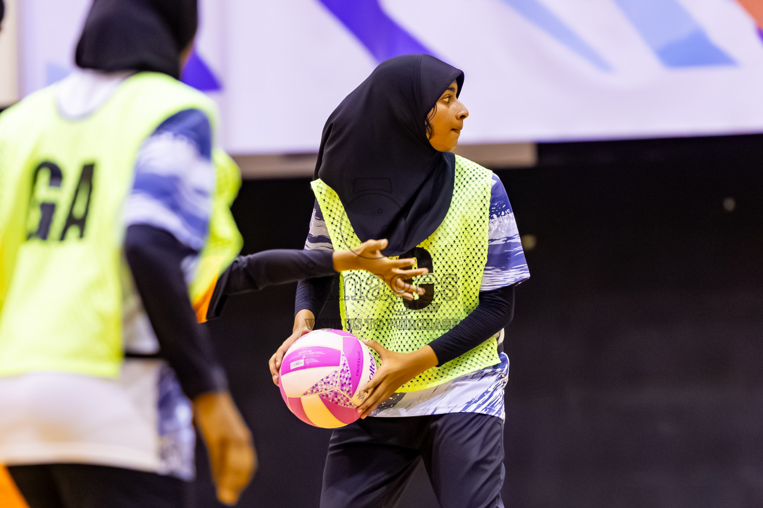 SC Skylark vs Youth United SC in Day 5 of 24th Milo Netball Association Championship held in Social Center at Male', Maldives on Friday, 5th September 2025. Photos: Nausham Waheed / images.mv