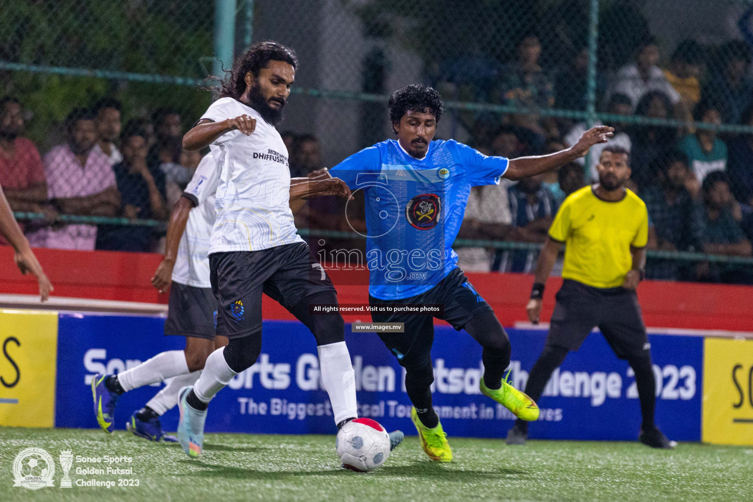 K. Guraidhoo vs TK. Dhiffushi in Day 4 of Golden Futsal Challenge 2023 on 08 February 2023 in Hulhumale, Male, Maldives