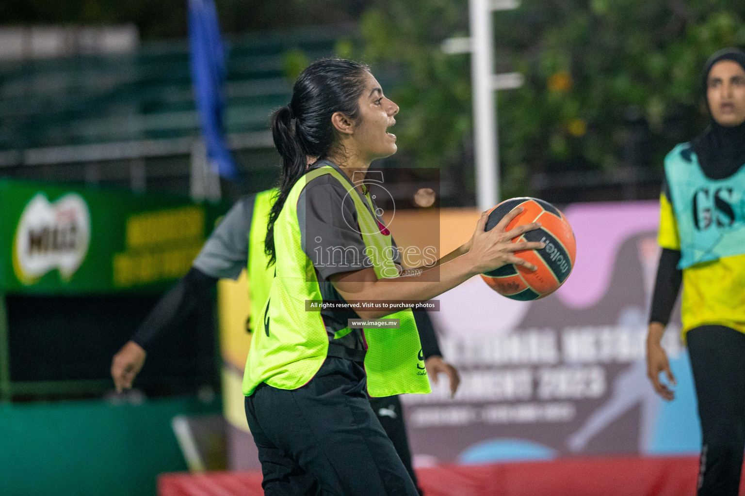 Final of 20th Milo National Netball Tournament 2023, held in Synthetic Netball Court, Male', Maldives on 11th June 2023 Photos: Nausham Waheed/ Images.mv