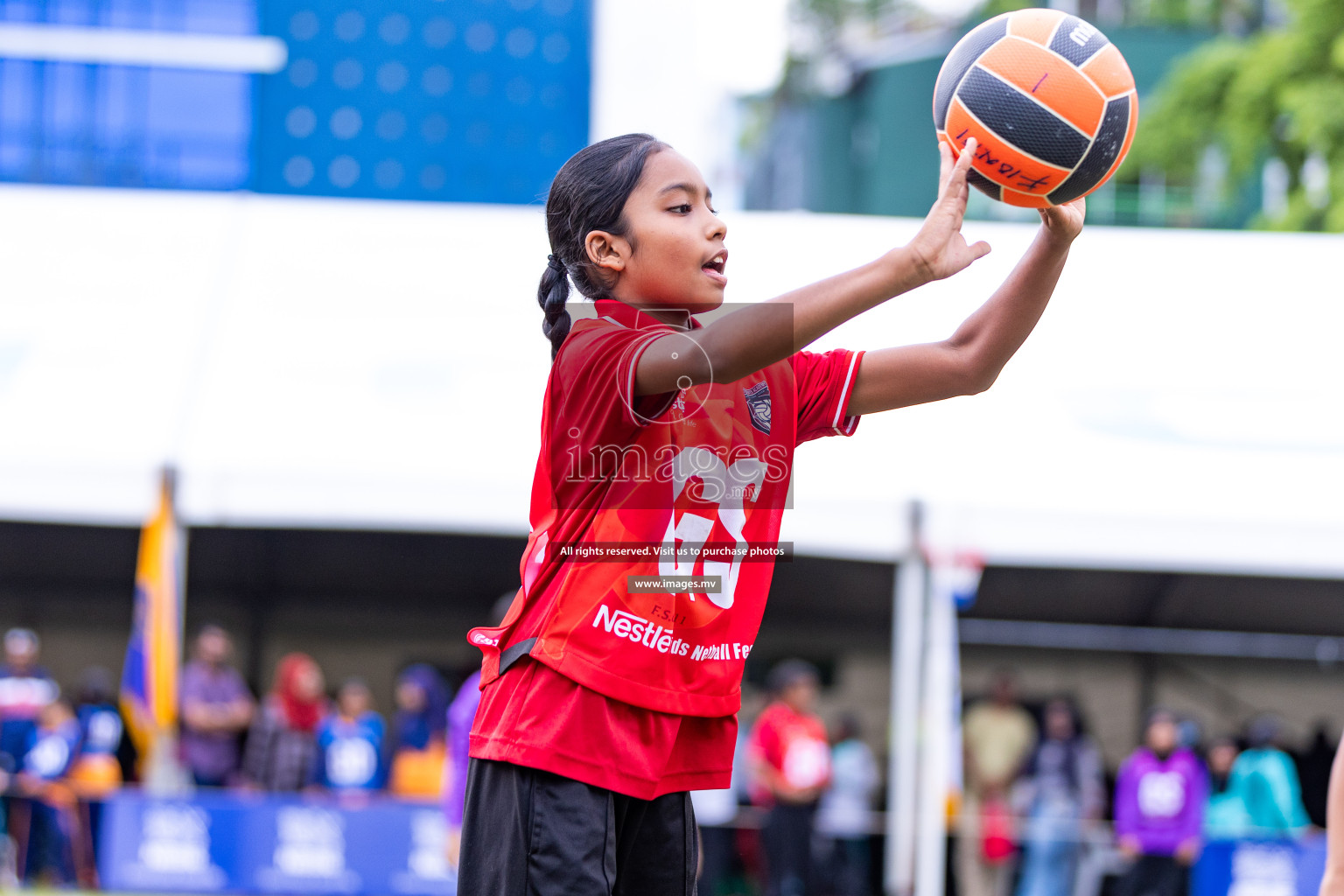 Day 1 of Nestle' Kids Netball Fiesta 2023 held in Henveyru Stadium, Male', Maldives on Thursday, 30th November 2023. Photos by Nausham Waheed / Images.mv