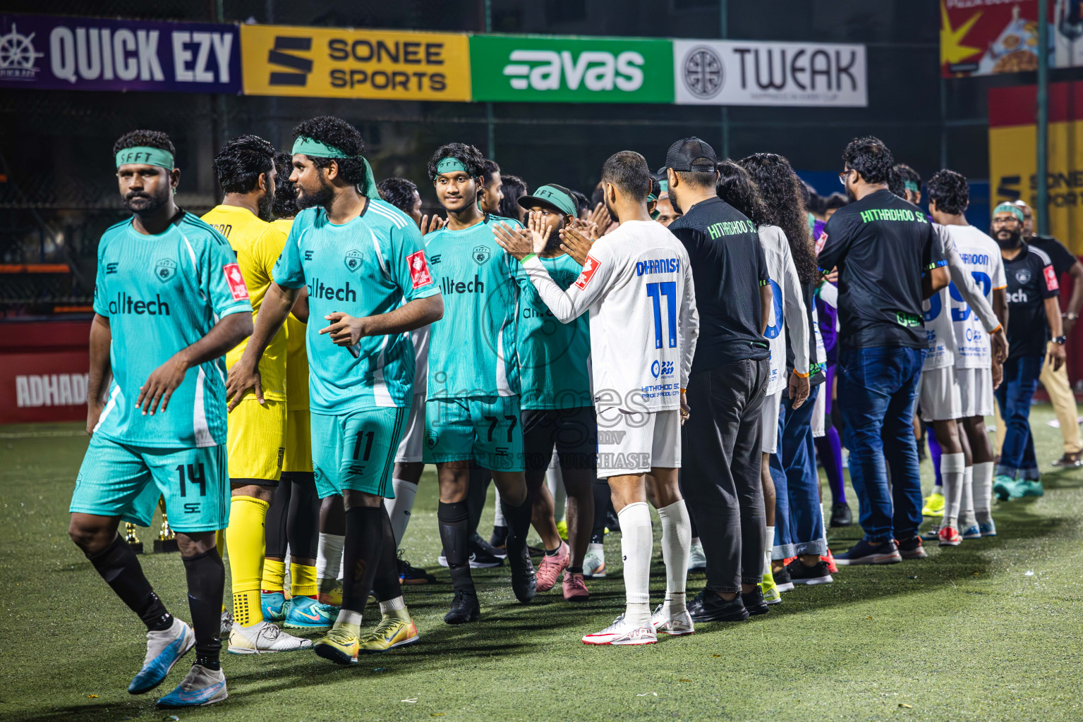 S Hithadhoo vs S Feydhoo in Seenu Atoll Final in Day 24 of Golden Futsal Challenge 2025 was held on Tuesday , 28th January 2025, in Hulhumale', Maldives. Photos: Abdulla Abeed / images.mv