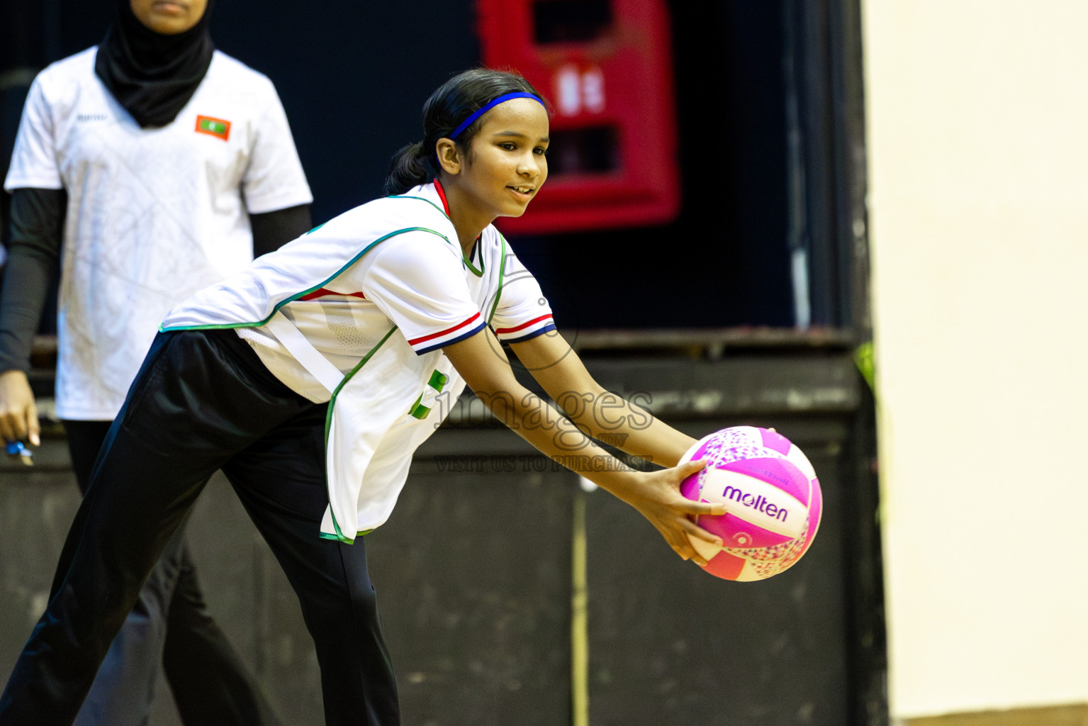 Net Queens vs Netgen B in Day 5 of 3rd Netball Junior Championship, held at Social Center on Thursday 23rd January 2025 . Photos: Shuu Abdul Sattar / images.mv