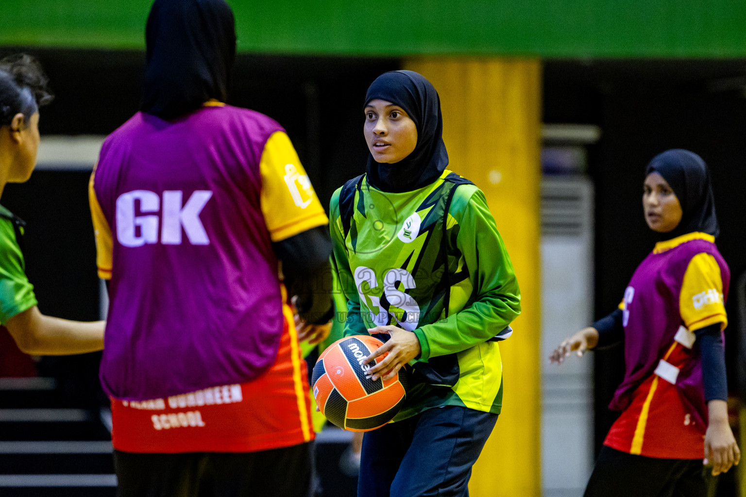 Day 3 of 25th Inter-School Netball Tournament was held in Social Center at Male', Maldives on Sunday, 11th August 2024. Photos: Nausham Waheed / images.mv