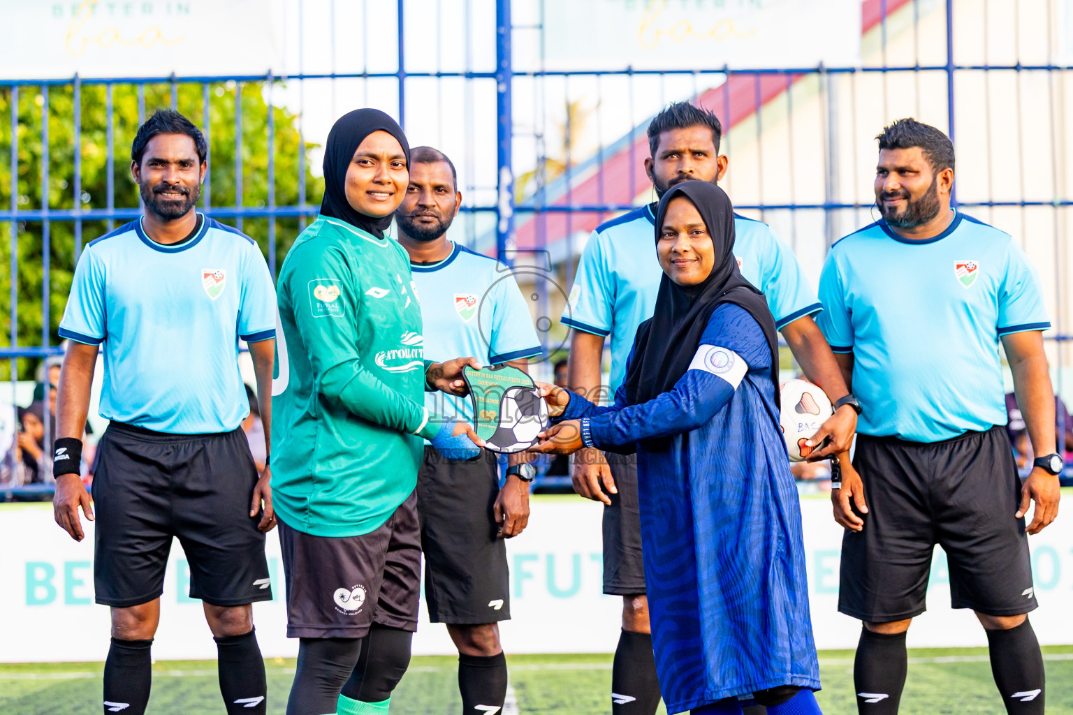 Goidhoo vs Hithaadhoo in Day 4 of Better in Baa Futsal Fiesta 2025 Woman's division held in B. Eydhafushi, Maldives on Saturday, 8th November 2025. Photos: Nausham Waheed / images.mv