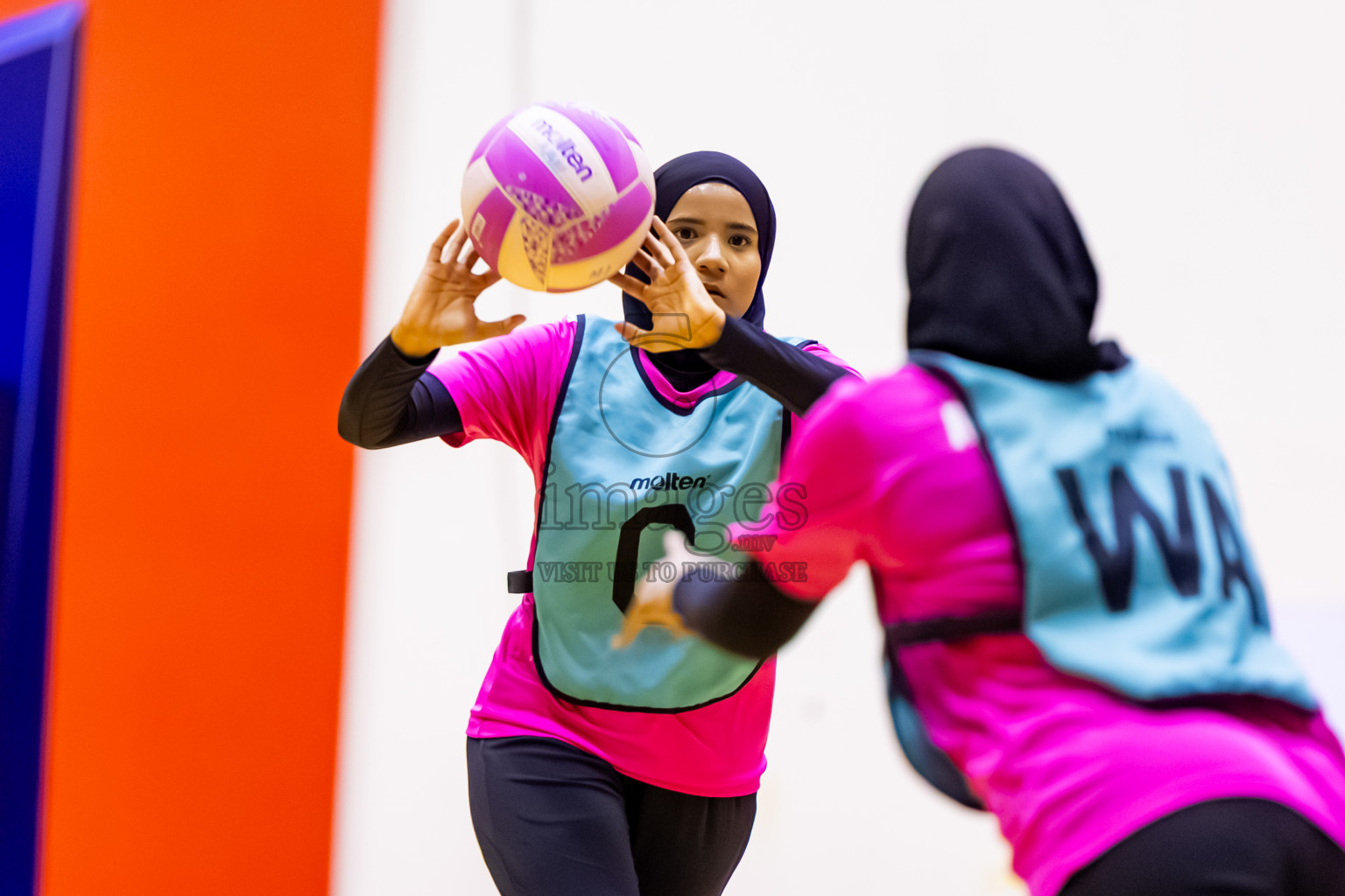 MV Netters vs Invicto SC in Day 7 of 24th Milo Netball Association Championship was held in Social Center at Male', Maldives on Sunday, 7th September 2025. Photos: Nausham Waheed / images.mv