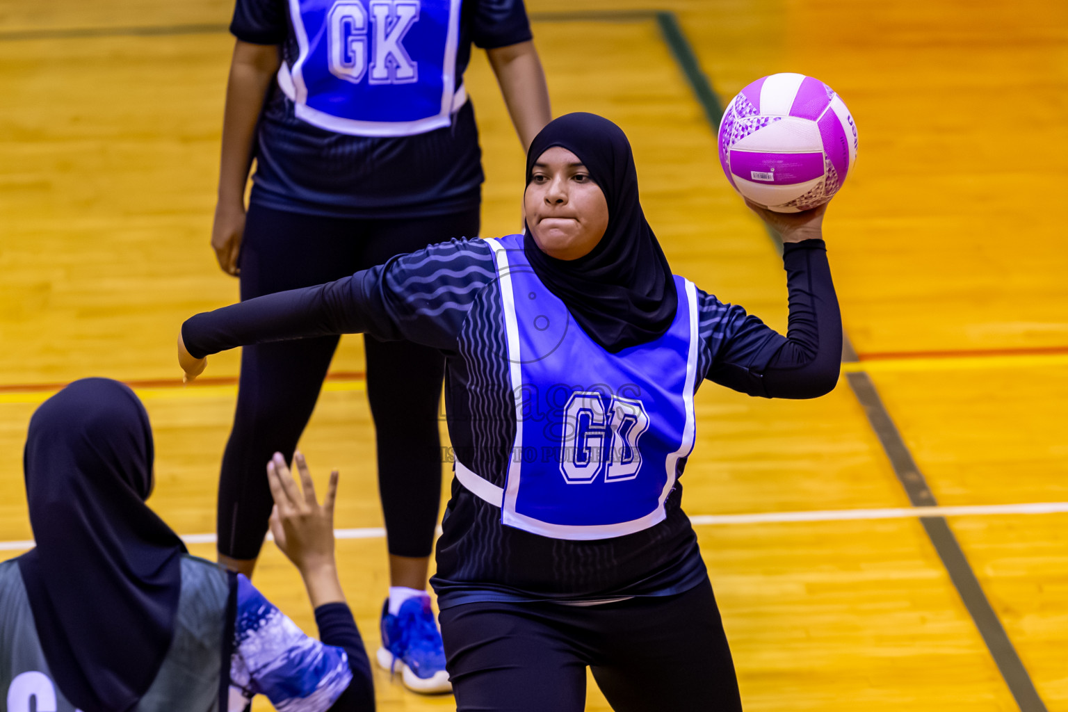 SC Skylark vs SC Shining Star in Day 7 of 24th Milo Netball Association Championship was held in Social Center at Male', Maldives on Sunday, 7th September 2025. Photos: Nausham Waheed / images.mv