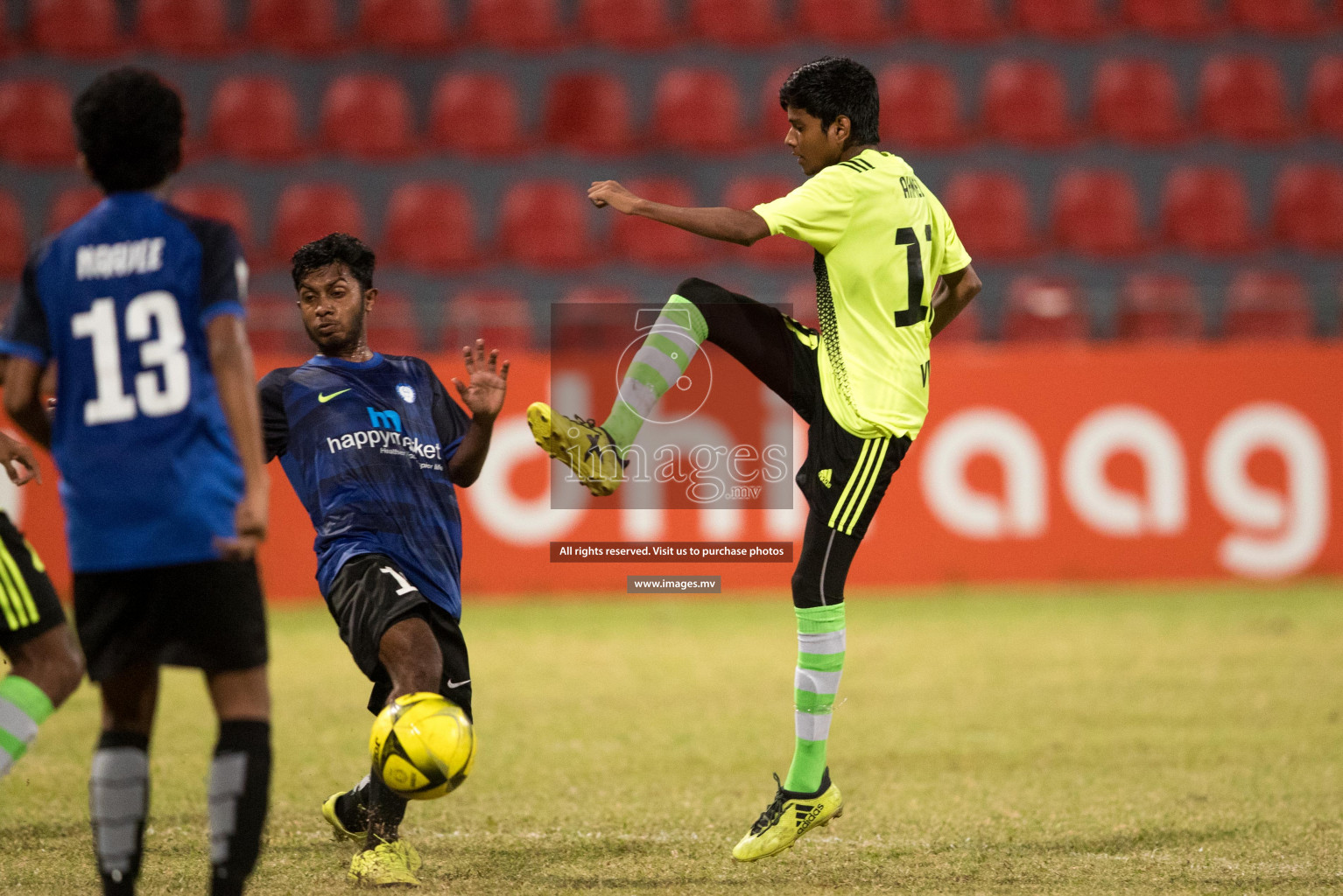 CHSE vs VIHS in MAMEN Inter School Football Tournament 2019 (U18) in Male, Maldives on 29th March 2019, Photos: Suadh Abdul Sattar / images.mv
