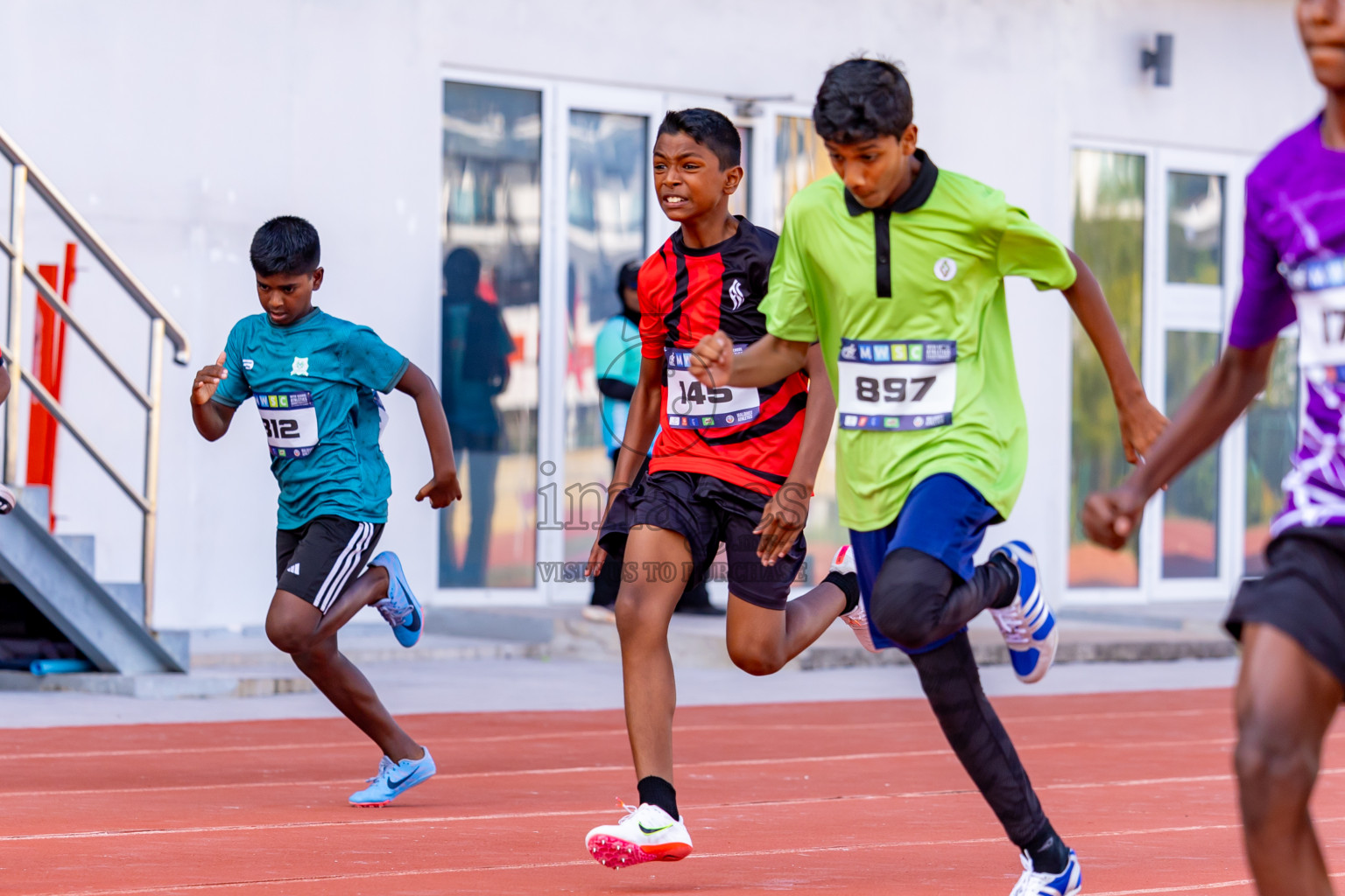 Day 3 of MWSC Interschool Athletics Championships 2024 held in Hulhumale Running Track, Hulhumale, Maldives on Monday, 11th November 2024. Photos by: Nausham Waheed / Images.mv