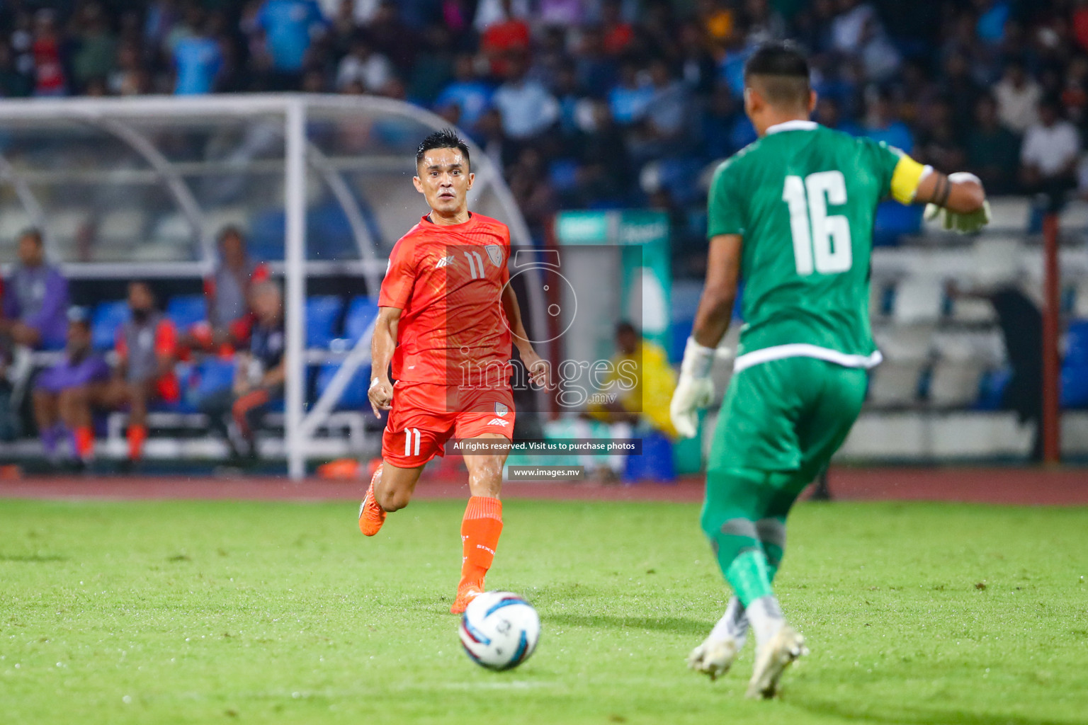 Nepal vs India in SAFF Championship 2023 held in Sree Kanteerava Stadium, Bengaluru, India, on Saturday, 24th June 2023. Photos: Hassan Simah / images.mv