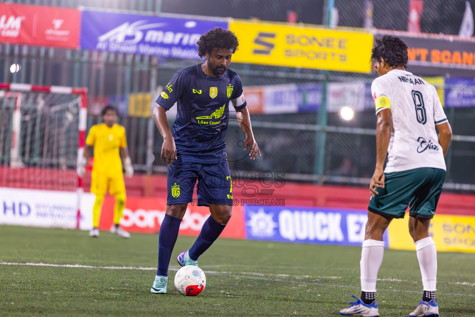 L Maabaidhoo vs L Gan in Day 16 of Golden Futsal Challenge 2024 was held on Tuesday, 30th January 2024, in Hulhumale', Maldives Photos: Ismail Thoriq / images.mv