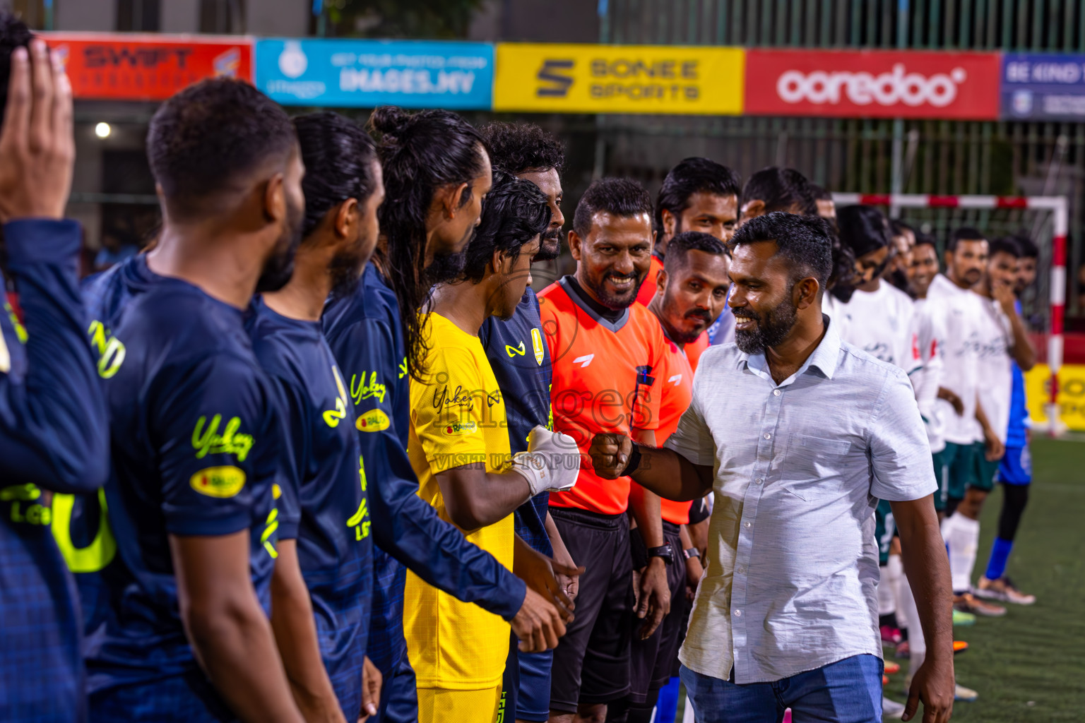 L Maabaidhoo vs L Gan in Day 16 of Golden Futsal Challenge 2024 was held on Tuesday, 30th January 2024, in Hulhumale', Maldives Photos: Ismail Thoriq / images.mv