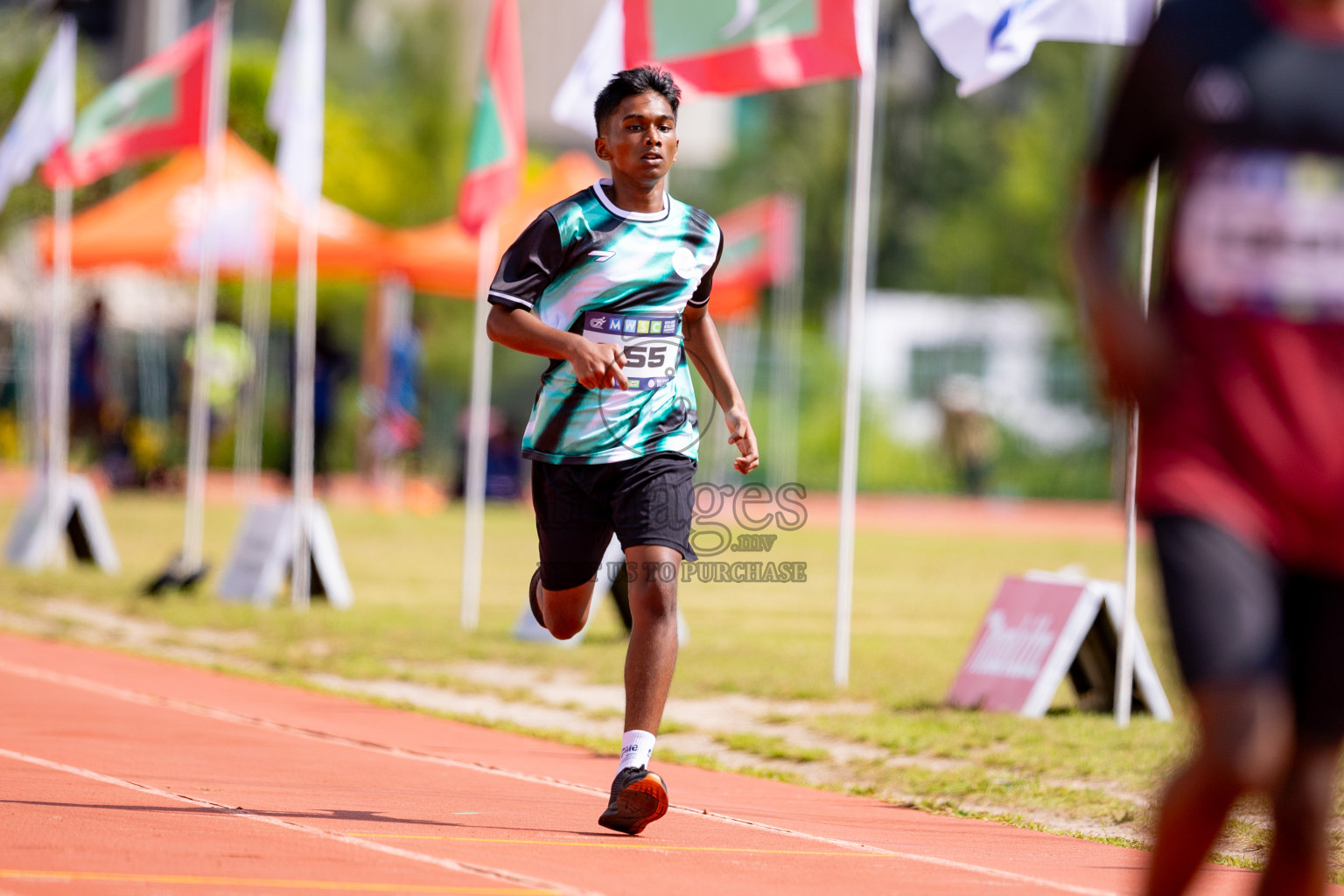 Day 3 of MWSC Interschool Athletics Championships 2024 held in Hulhumale Running Track, Hulhumale, Maldives on Monday, 11th November 2024. 
Photos by: Hassan Simah / Images.mv